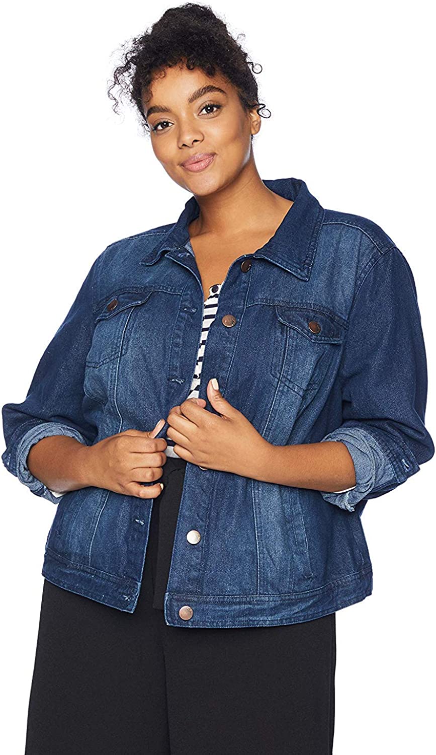 dollhouse womens Dark Plus Denim Jacket