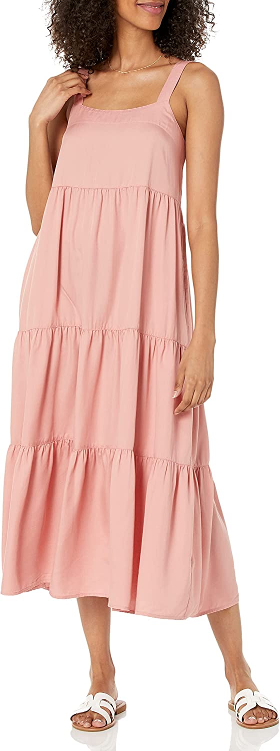 Women's Britt Tiered Maxi Tent Dress, Rosette, L