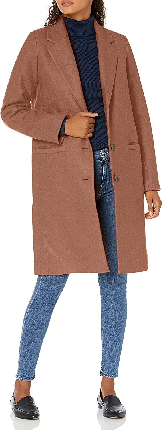 Amazon Essentials Women's Oversized Plush Button-Front Coat