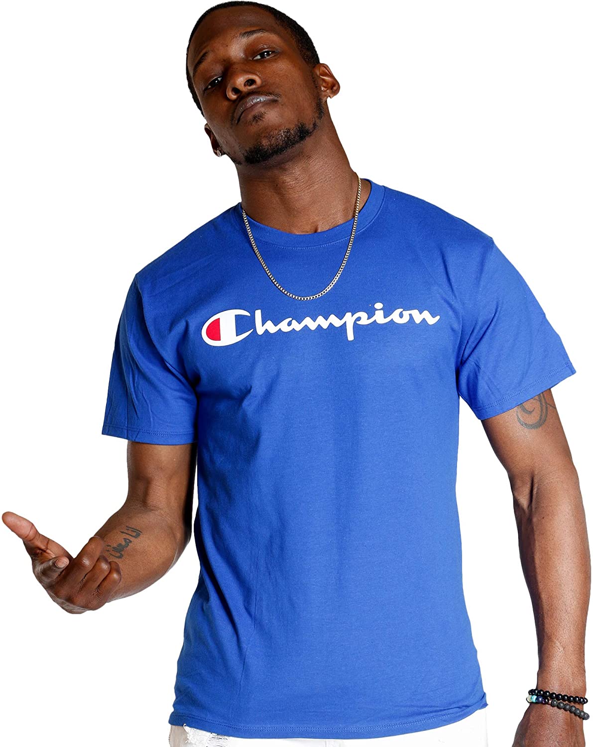 Champion Men's Classic T-Shirt, Script Logo