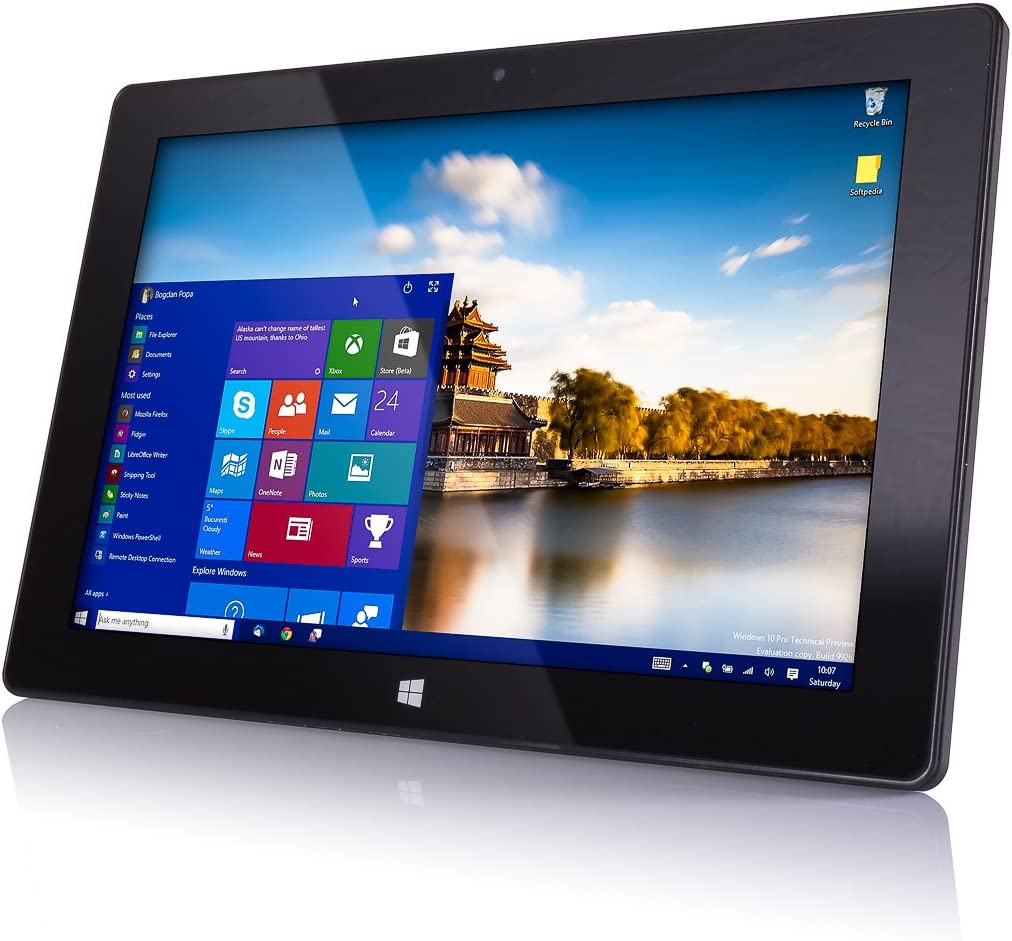 10" Windows 10 Fusion5 FWIN232 Plus S1 Ultra Slim Windows Tablet PC - (4GB RAM, USB 3.0, Micro HDMI, Intel Quad-Core CPU, IPS HD Display, 5MP and 2MP Cameras, Bluetooth 4.0, Windows 10 S) (64GB)