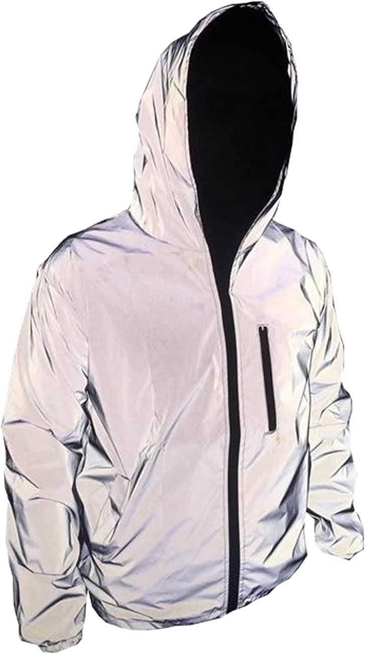 Mens 3M Super Bright Reflective Jacket Coat