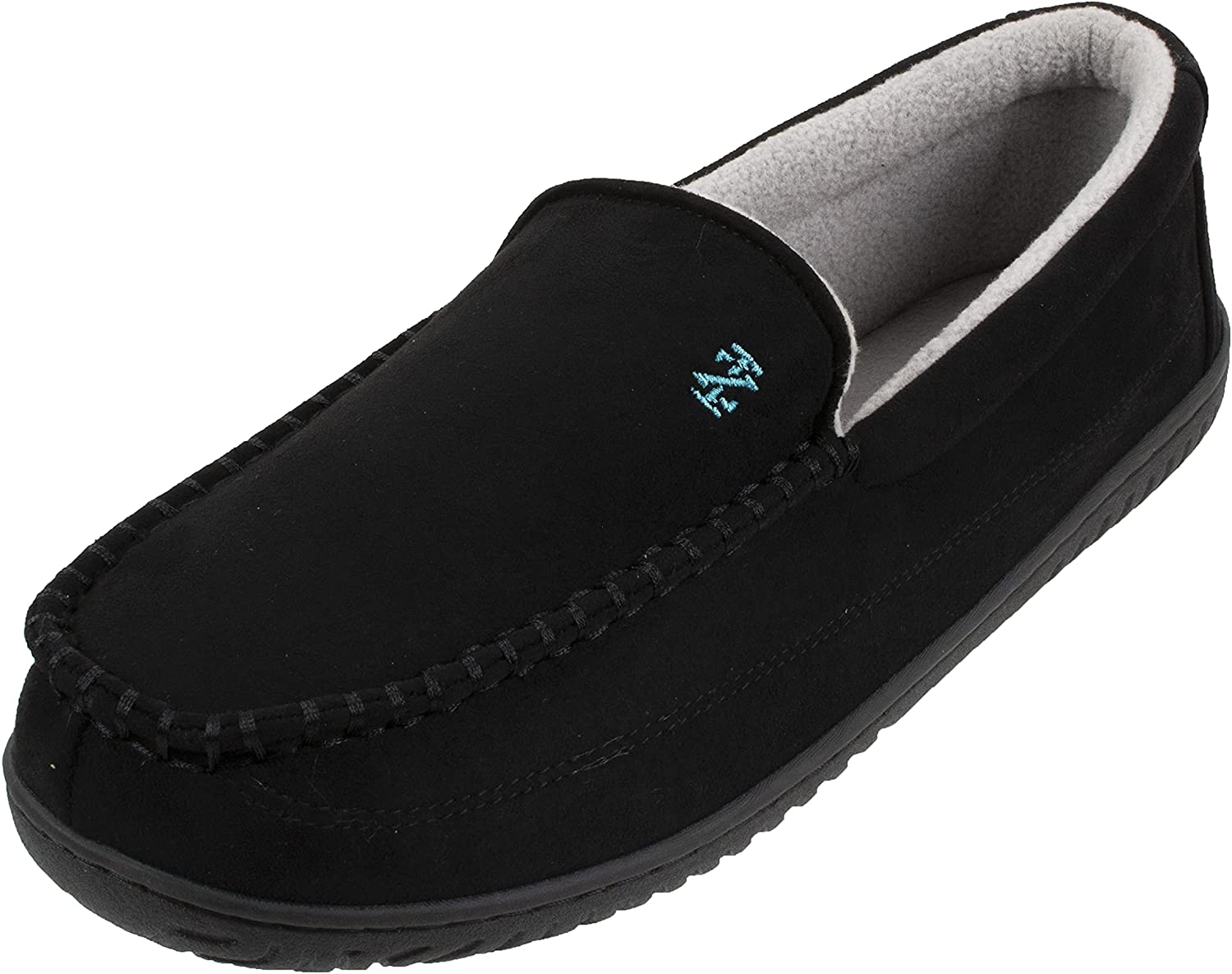 IZOD Men's Two-Tone Moccasin Slipper, Warm Soft Classic Slip-On, Men's Sizes 8 to 13