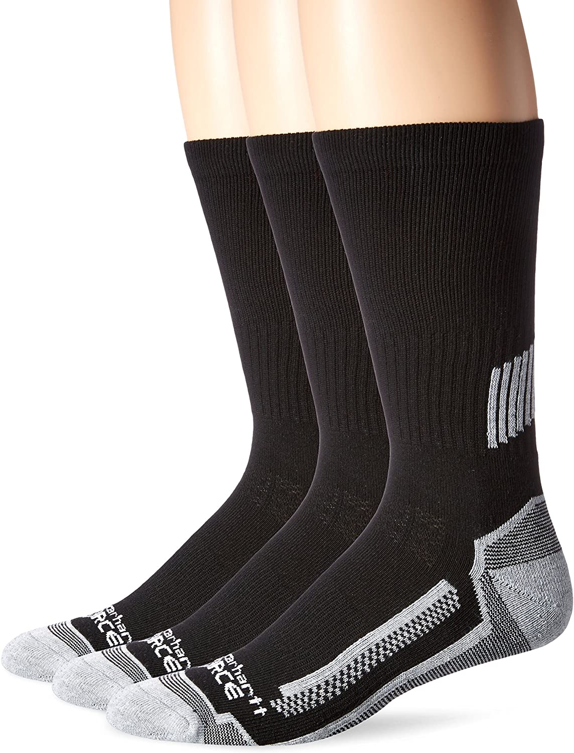 Carhartt Men's Force Performance Work Socks 3 Pair Pack