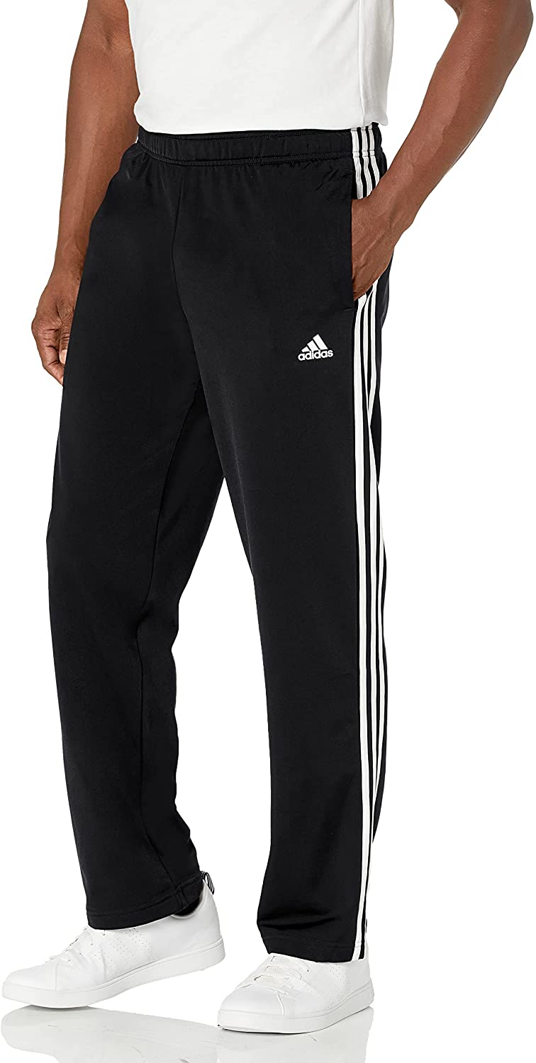 adidas Men's Essentials Warm-Up Open Hem 3-Stripes Tracksuit Bottoms