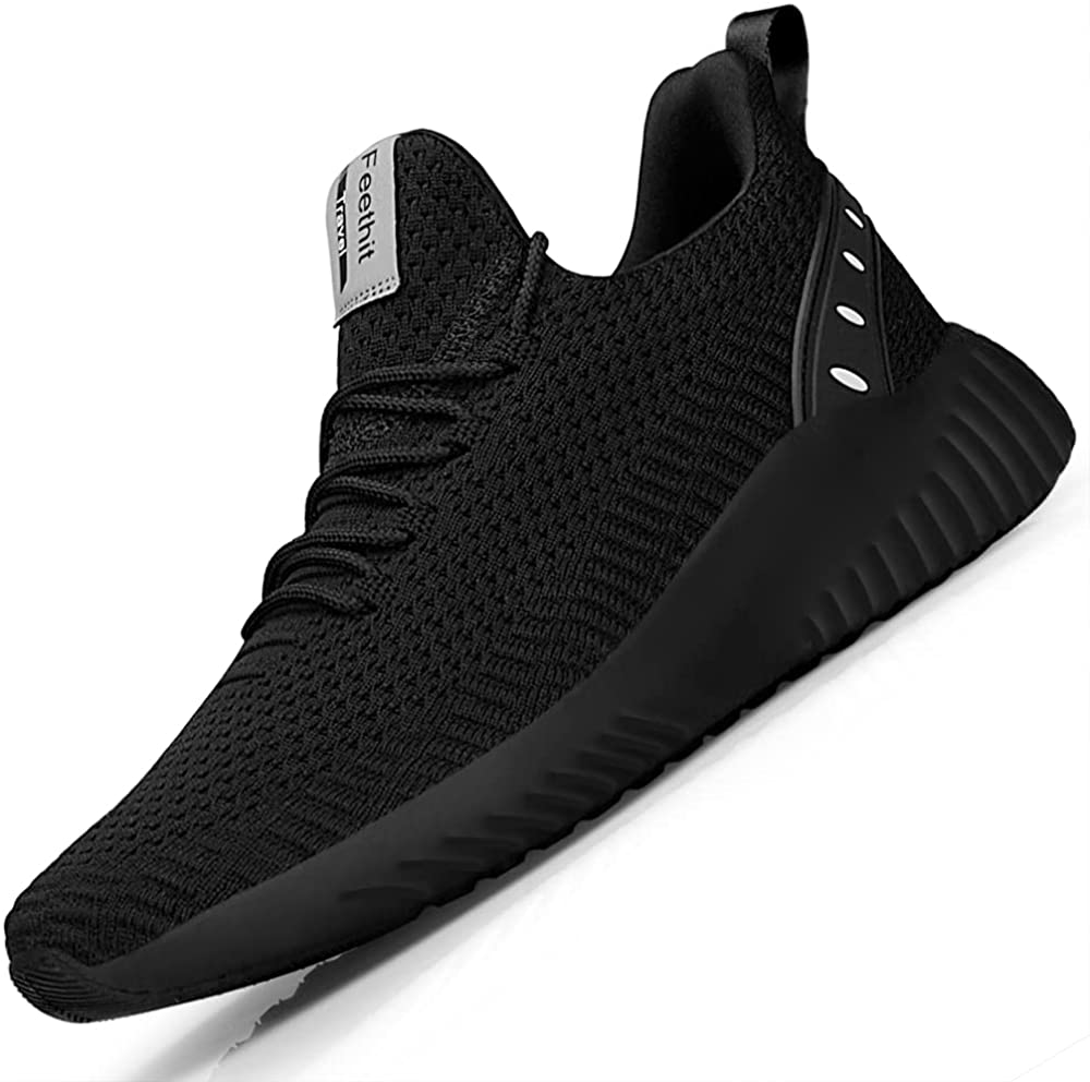 Feethit Mens Slip On Walking Shoes Blade Non Slip Running Shoes Lightweight Breathable Mesh Fashion Sneakers