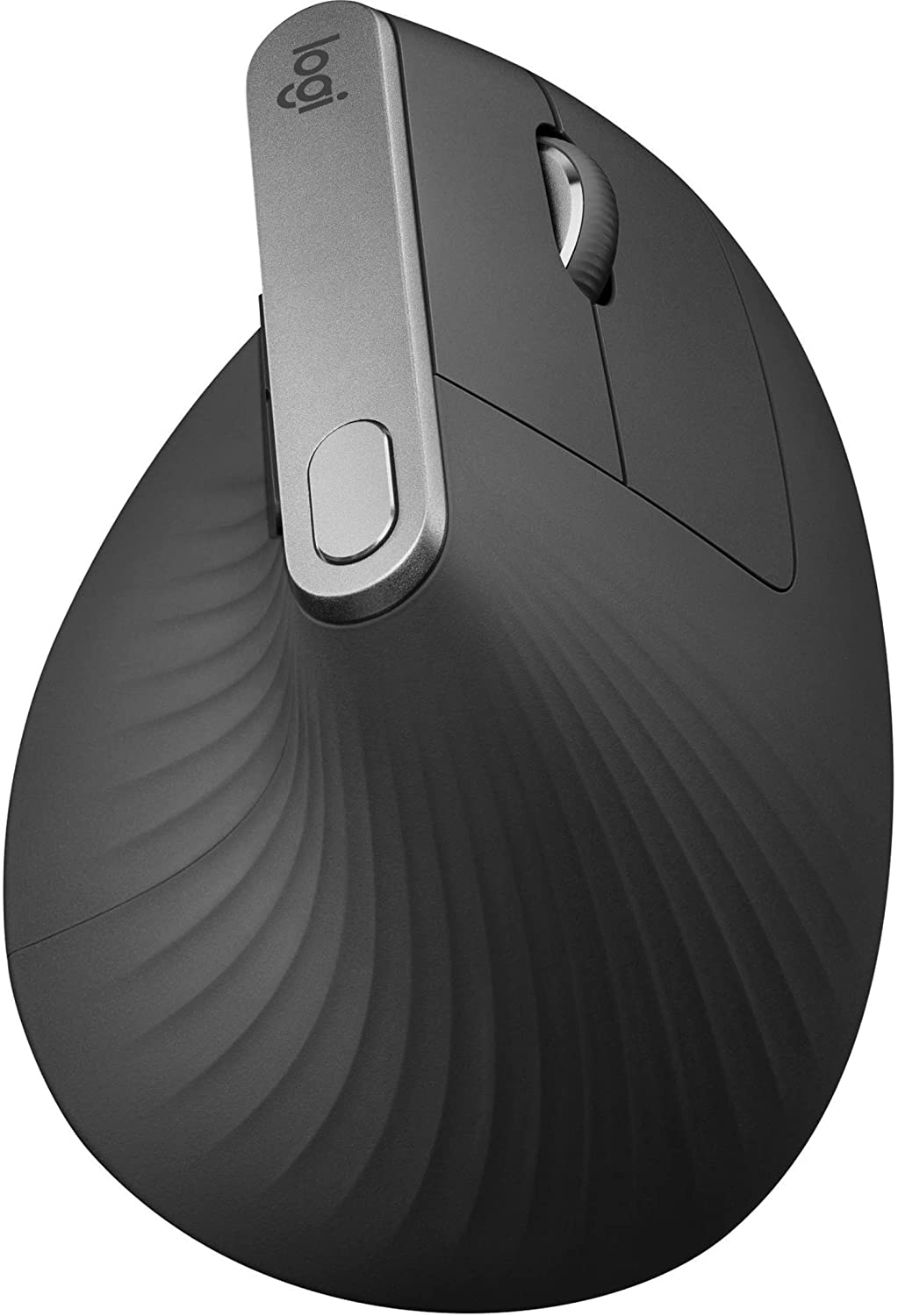 Logitech MX Vertical Wireless Mouse – Advanced Ergonomic Design Reduces Muscle Strain, Control and Move Content Between 3 Windows and Apple Computers (Bluetooth or USB), Rechargeable, Graphite
