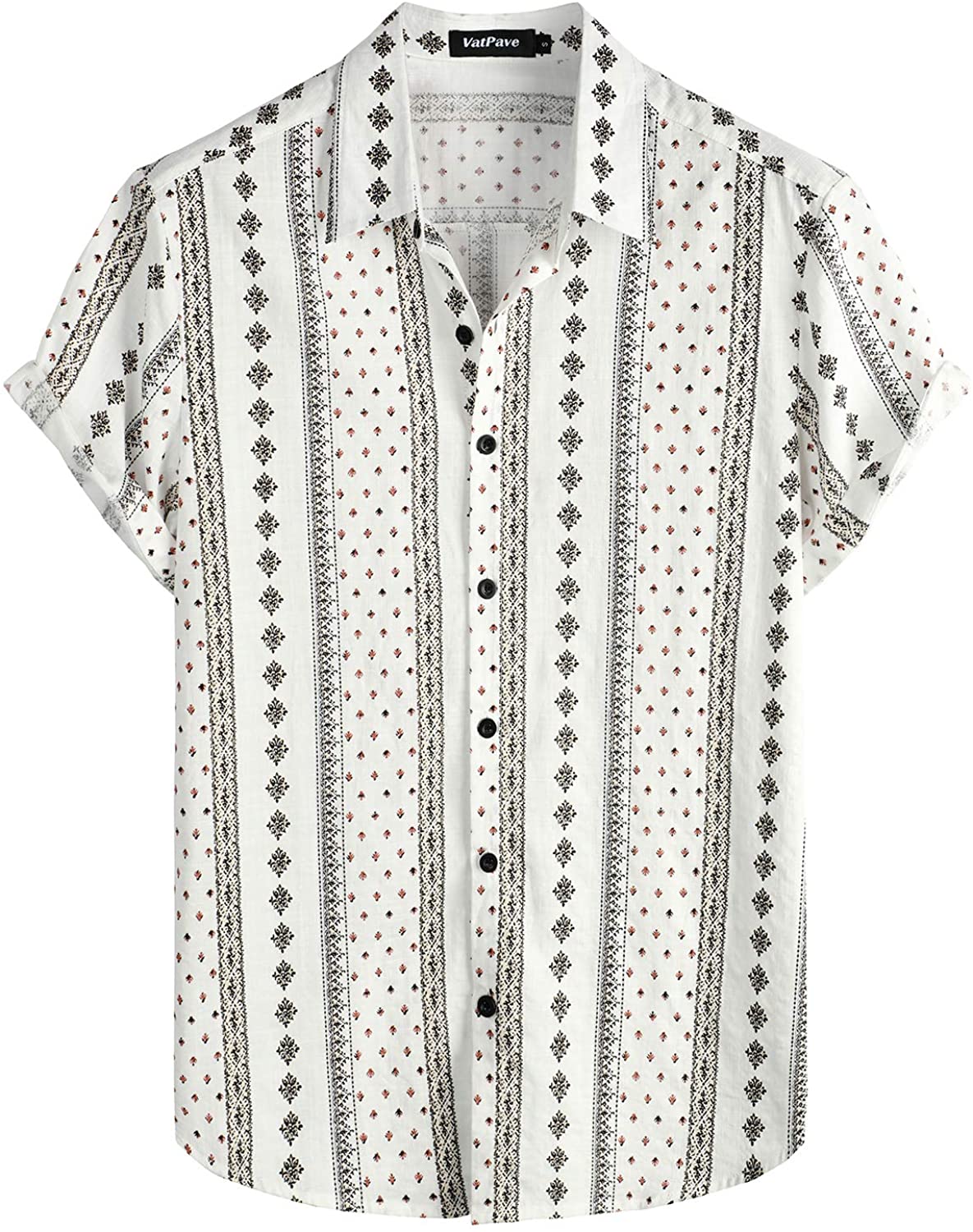 VATPAVE Mens Summer Tropical Shirts Short Sleeve Button Down Aloha Hawaiian Shirts