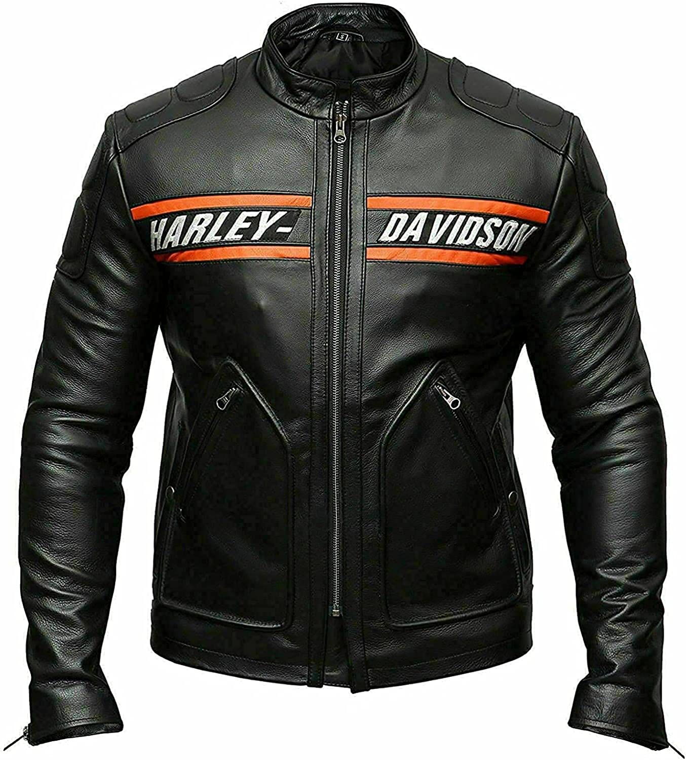 Fashion Leads Black Leather Jacket - Cafe Racer Biker Jacket - Moto Leather Jacket