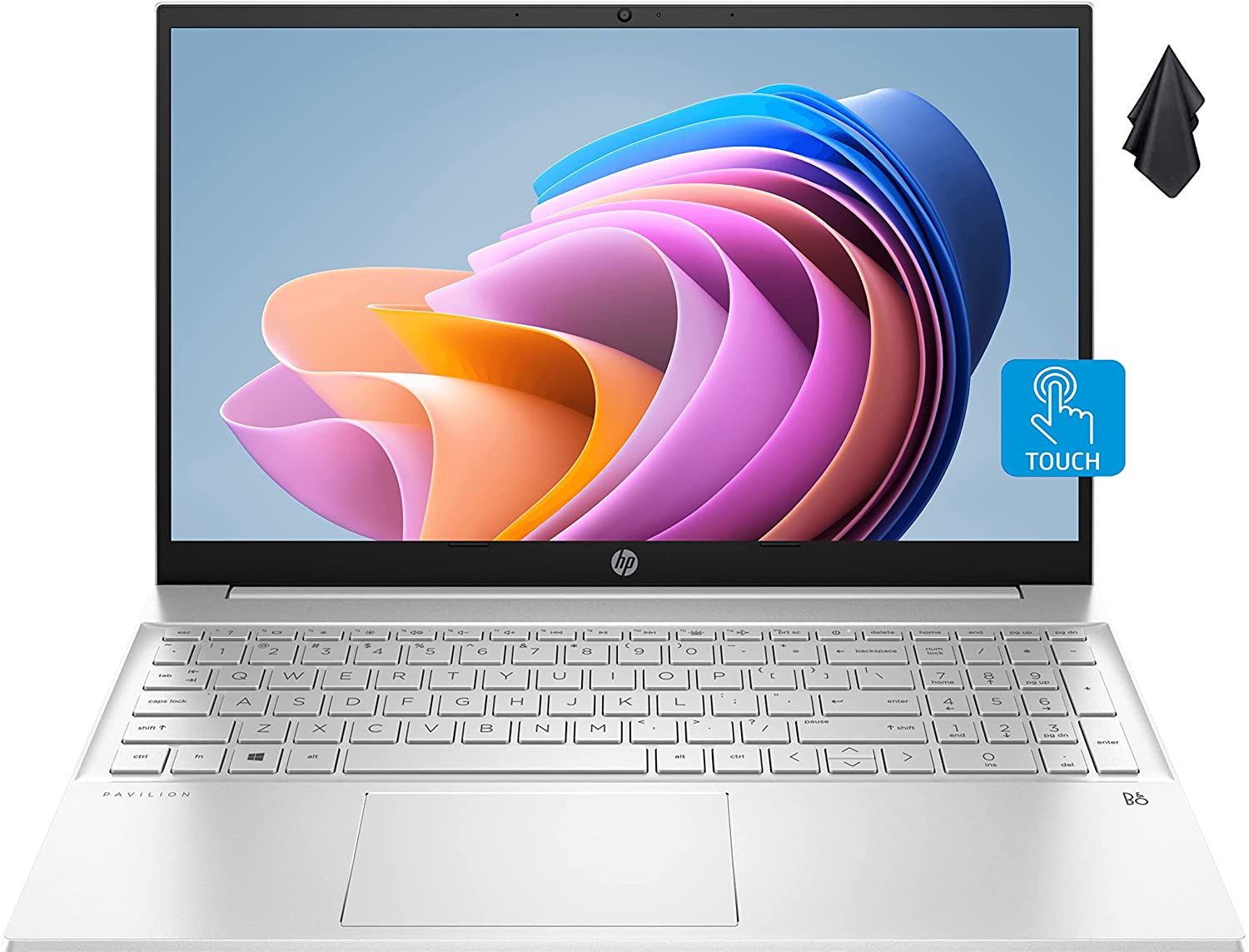 2022 HP Pavilion 15.6" FHD Touchscreen Laptop, AMD Ryzen 7-5825U Up to 4.5GHz Processor (Beat i7-1180G7), 32GB RAM, 1TB PCIe NVMe SSD, Backlit Keyboard, USB-A&C, Fast Charge, Windows 11, Silver