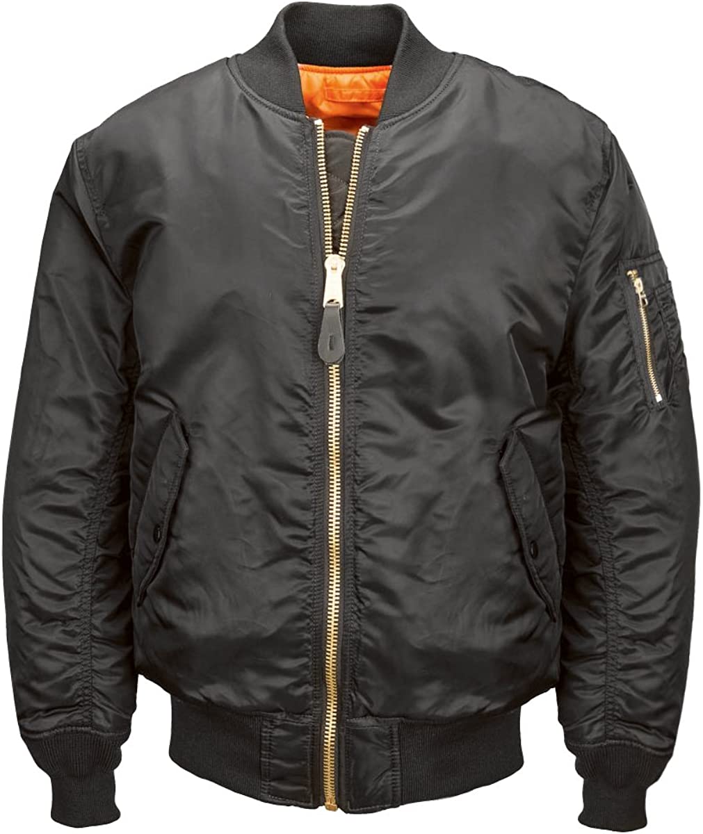 Alpha Industries MA-1 Blood Chit Bomber Flight Jacket - Fighter Pilot Flight Jacket