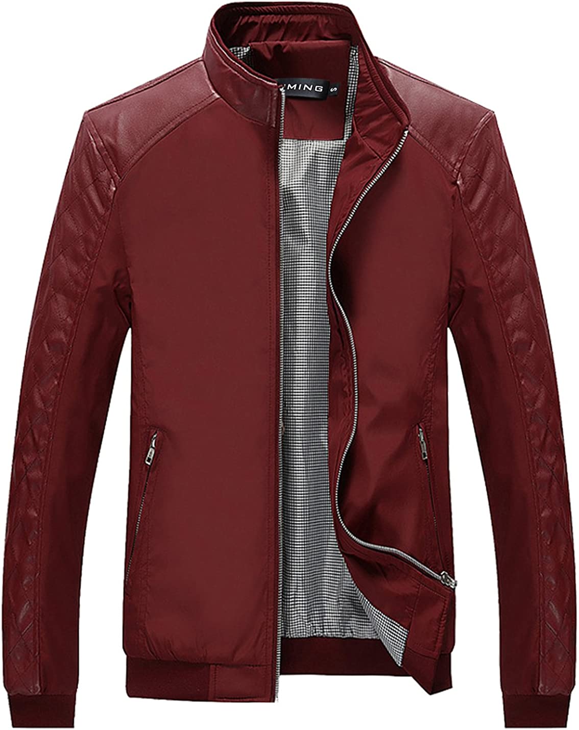 Tanming Men's Casual Slim Fit Lightweight Zip Up Softshell Bomber Jacket