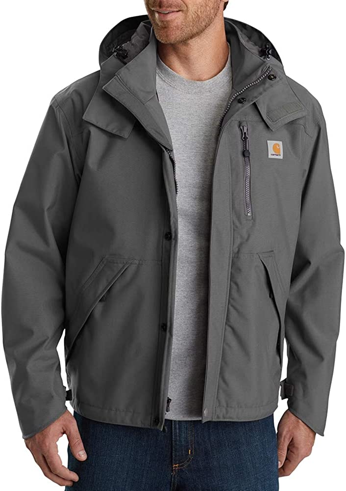 Carhartt Men's Storm Defender Loose Fit Heavyweight Jacket (Regular and Big & Tall Sizes), Gravel, Large