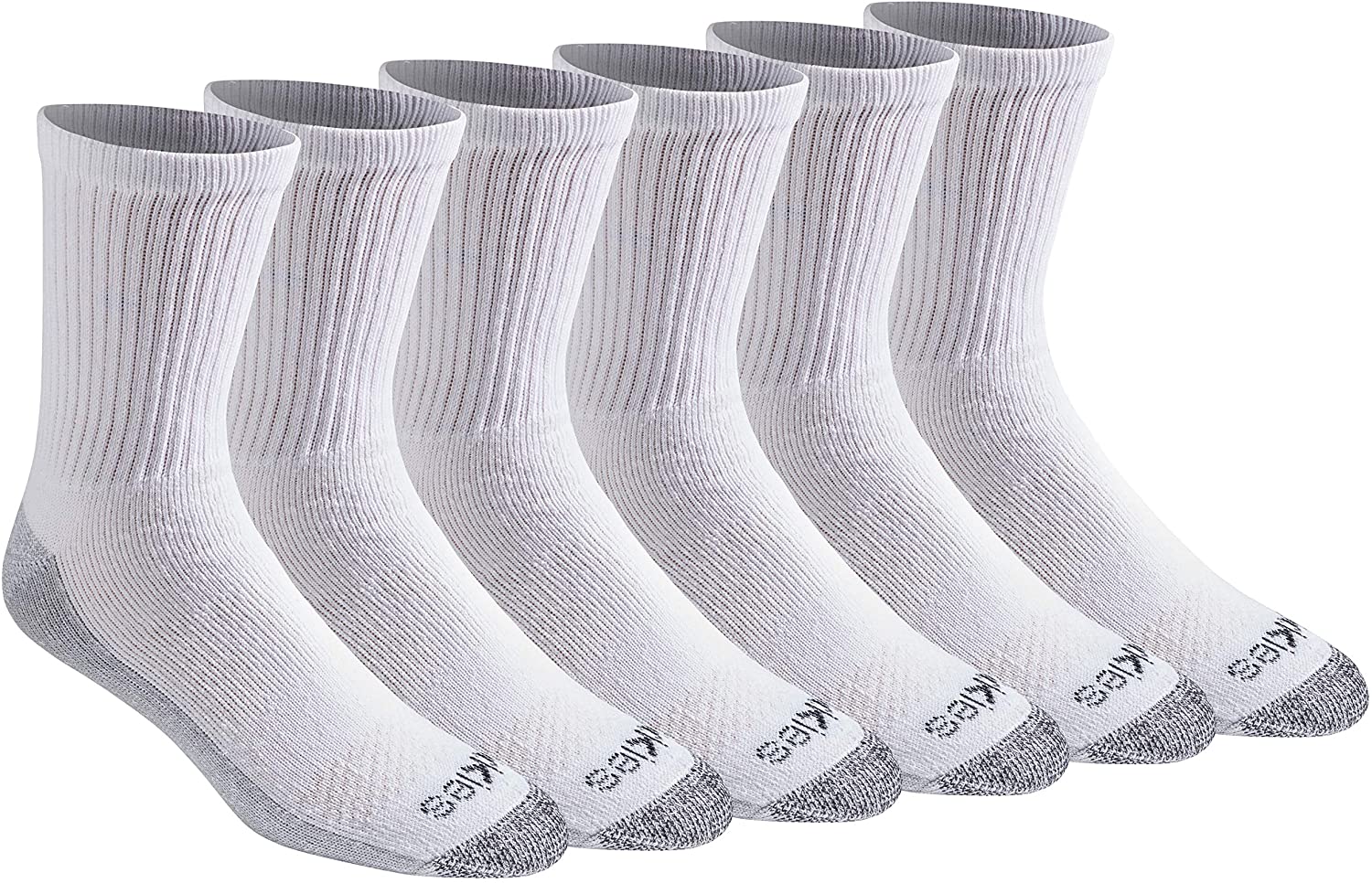 Dickies Men's Dri-Tech Moisture Control Comfort Length Mid-Crew Socks