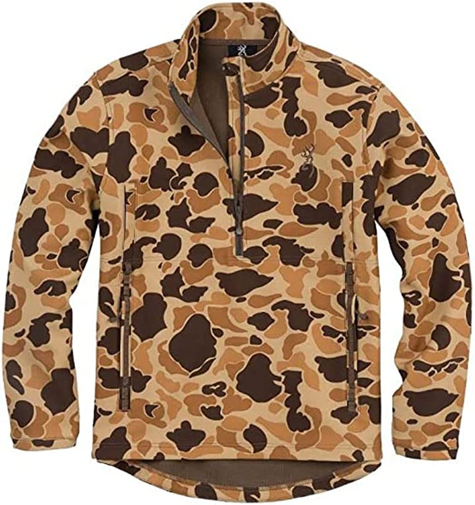 Browning 1/4 Zip Smoothbore Jacket - Vintage Tan Camo