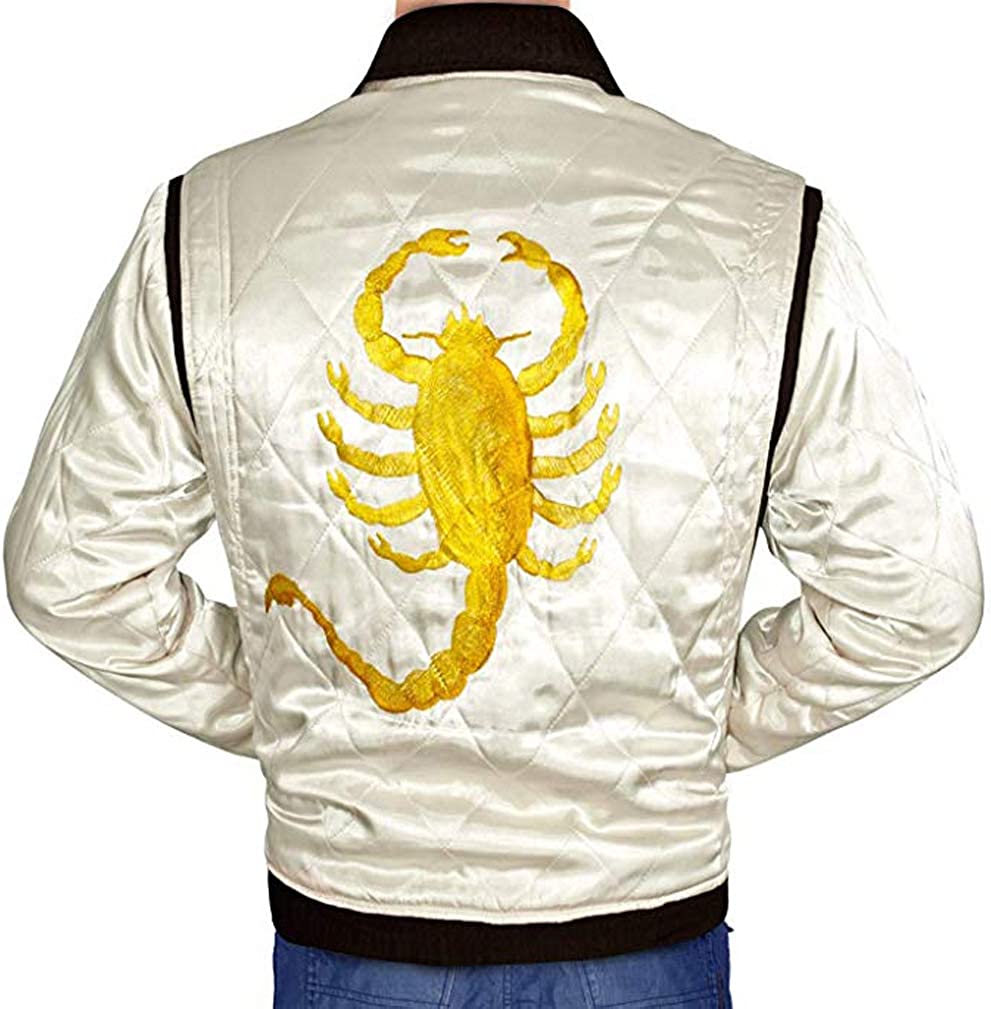 Ryan D.R.I.V.E. Quilted Satin Fabric Jacket - Bomber Scorpio Jacket