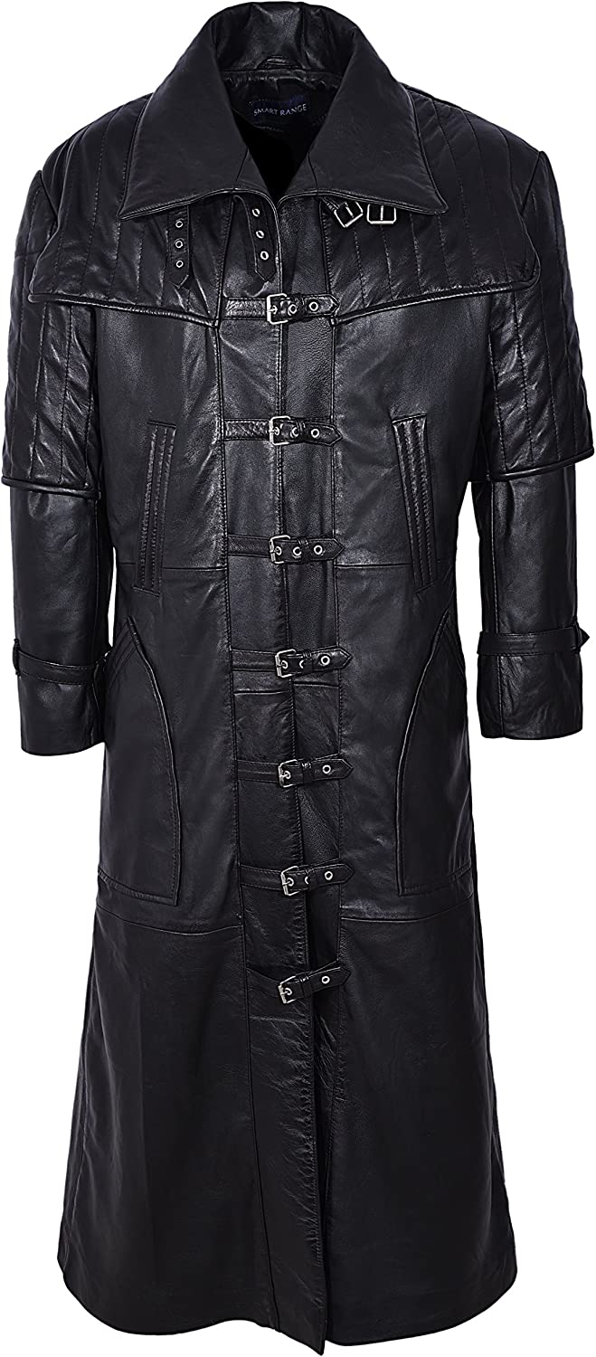 Smart Range Men's Captain Full Length Van Helsing Nappa Leather Jacket Coat