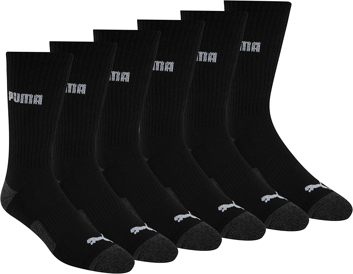 PUMA Men's 6 Pack Crew Socks