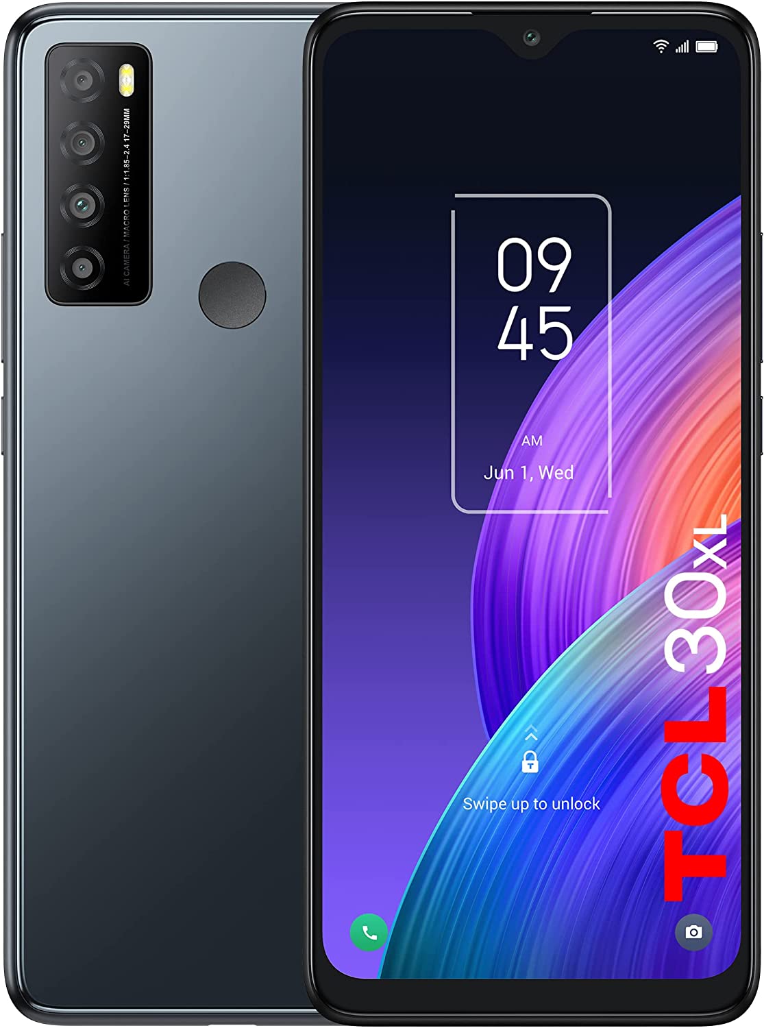 TCL 30XL |2022| Unlocked Cell Phone, 6.82 inch Vast Display, 5000mAh Battery, Android 12 Smartphone, 50MP AI Quad-Camera, 6GB RAM + 64GB ROM, US Version Mobile Phone, Dual Speaker Phone, Night Mist