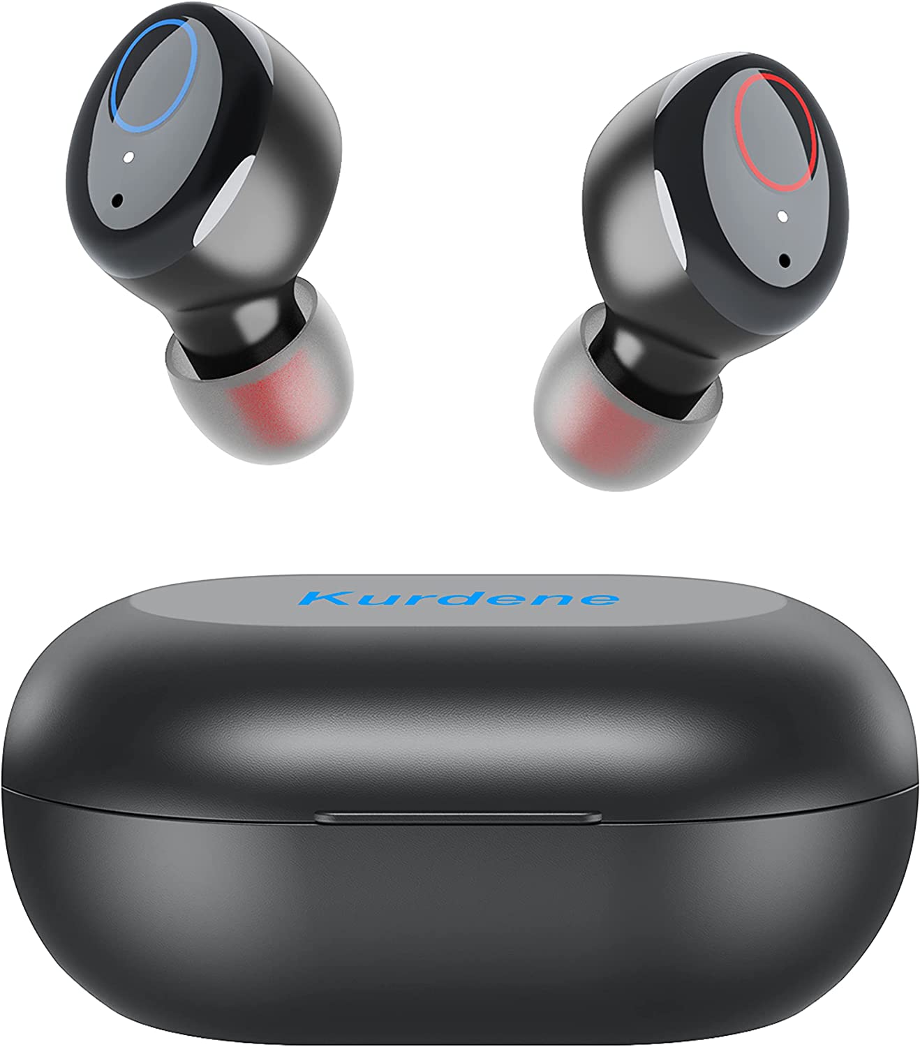 Bluetooth 5.2 Wireless Earbuds,Kurdene S8 Deep Bass Sound 38H Playtime IPX8 Waterproof Earphones Call Clear with Microphone in-Ear Stereo Headphones Comfortable for iPhone, Android