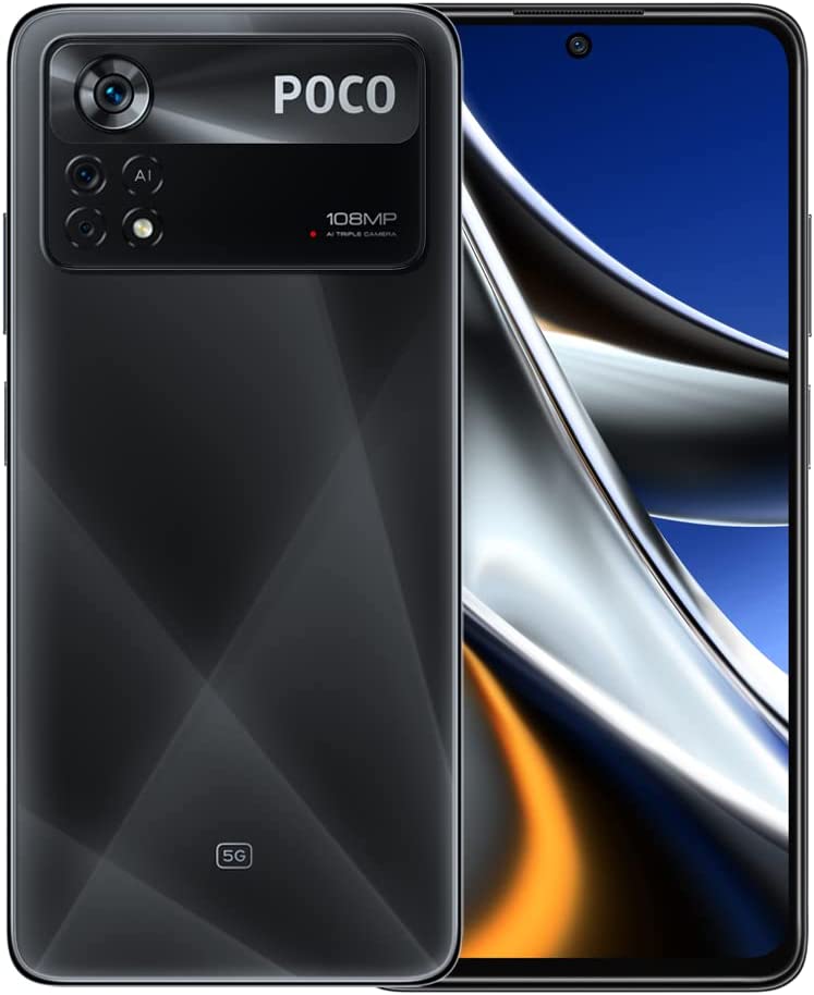 Poco X4 PRO 5G + 4G Volte Global Unlocked 256GB + 8GB GSM 6.6" 108 mp Triple Camera (Not Verizon/Boost/Cricket/At&T/Metro/CDMA) + Car Fast Car Charger Bundle (Laser Black)
