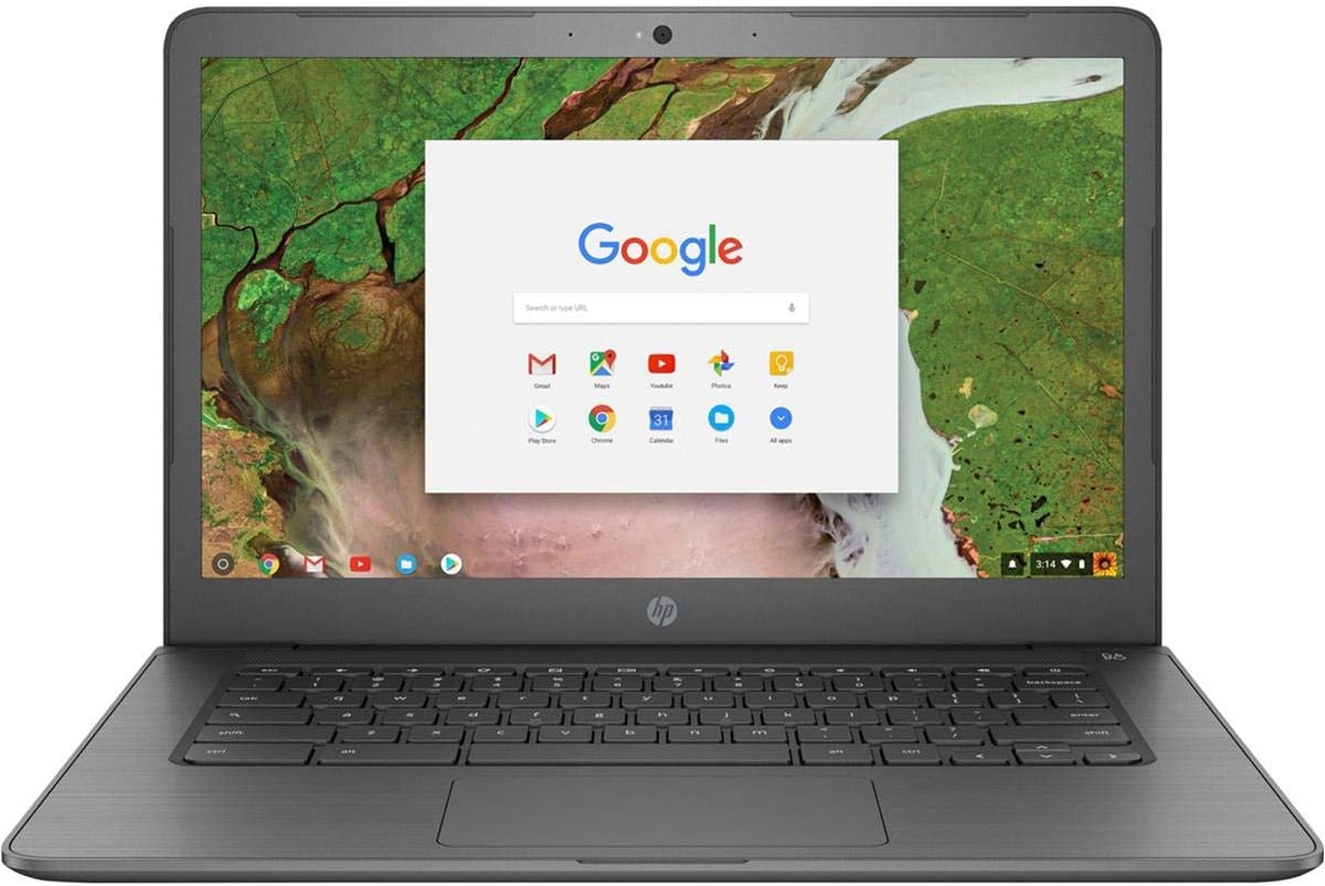 HP Chromebook 14" G5, Intel Celeron N3350, 4GB RAM, 16GB SSD (3NU63UT#ABA ) (Renewed)