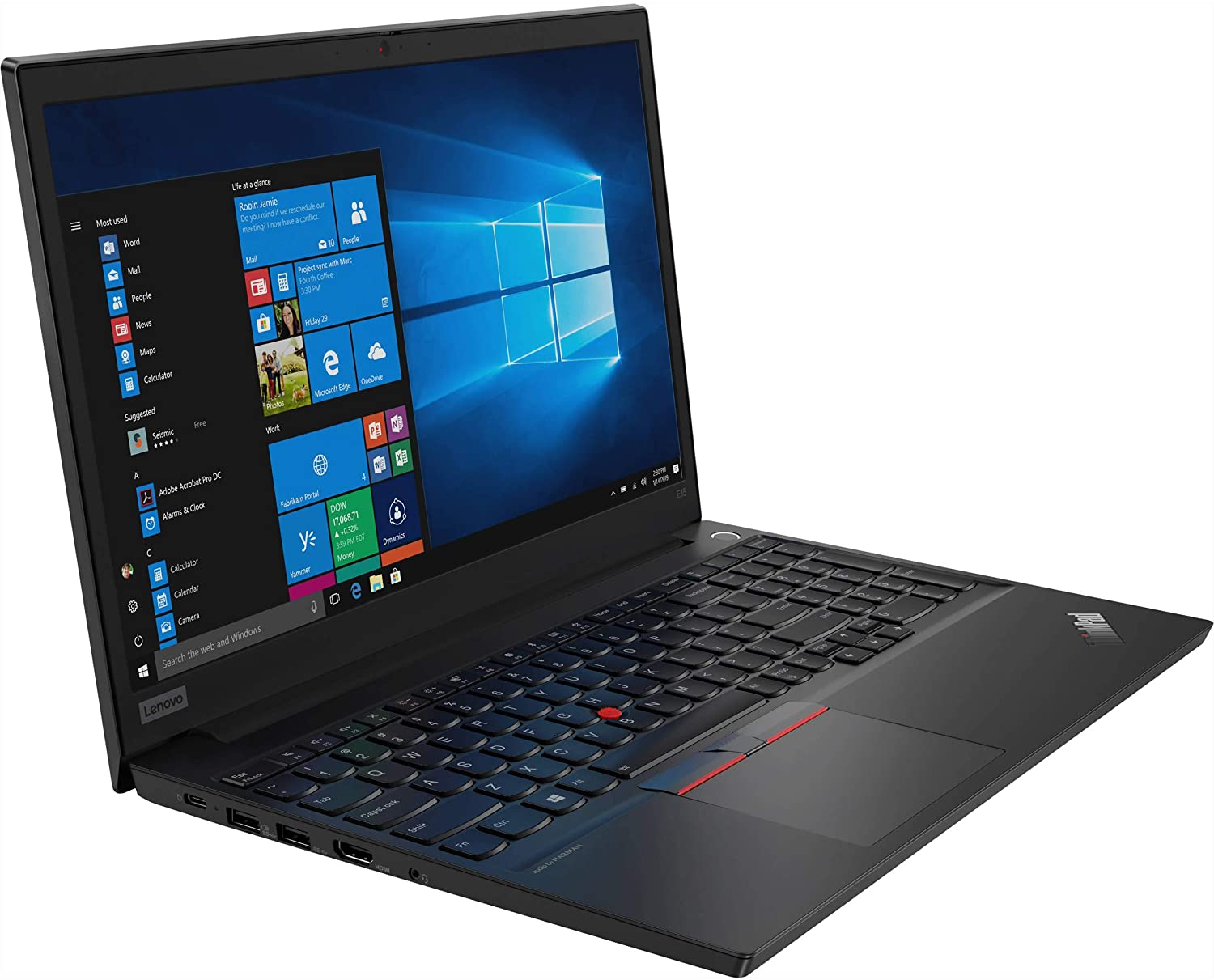 2021 Newest Lenovo Thinkpad E15 Business Laptop, 15.6" FHD IPS Display, Intel Core i7-10510U, 32GB RAM Memory, 1TB PCIe NVMe SSD, Webcam, Zoom Meeting, Windows 10 Pro, Black