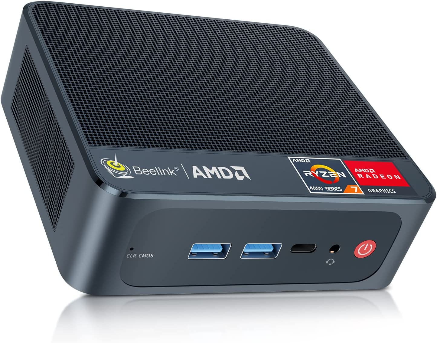Beelink Mini PC AMD Ryzen 7 4700U Up to 4.1GHz 8C/8T,SER4 16GB RAM 500GB SSD Graphics 7core 1600 MHz,M.2 SSD NVME 2280 Mini Computer WiFi 6E BT5.2 Windows 11 Pro,Support 2.5 Inch HDD