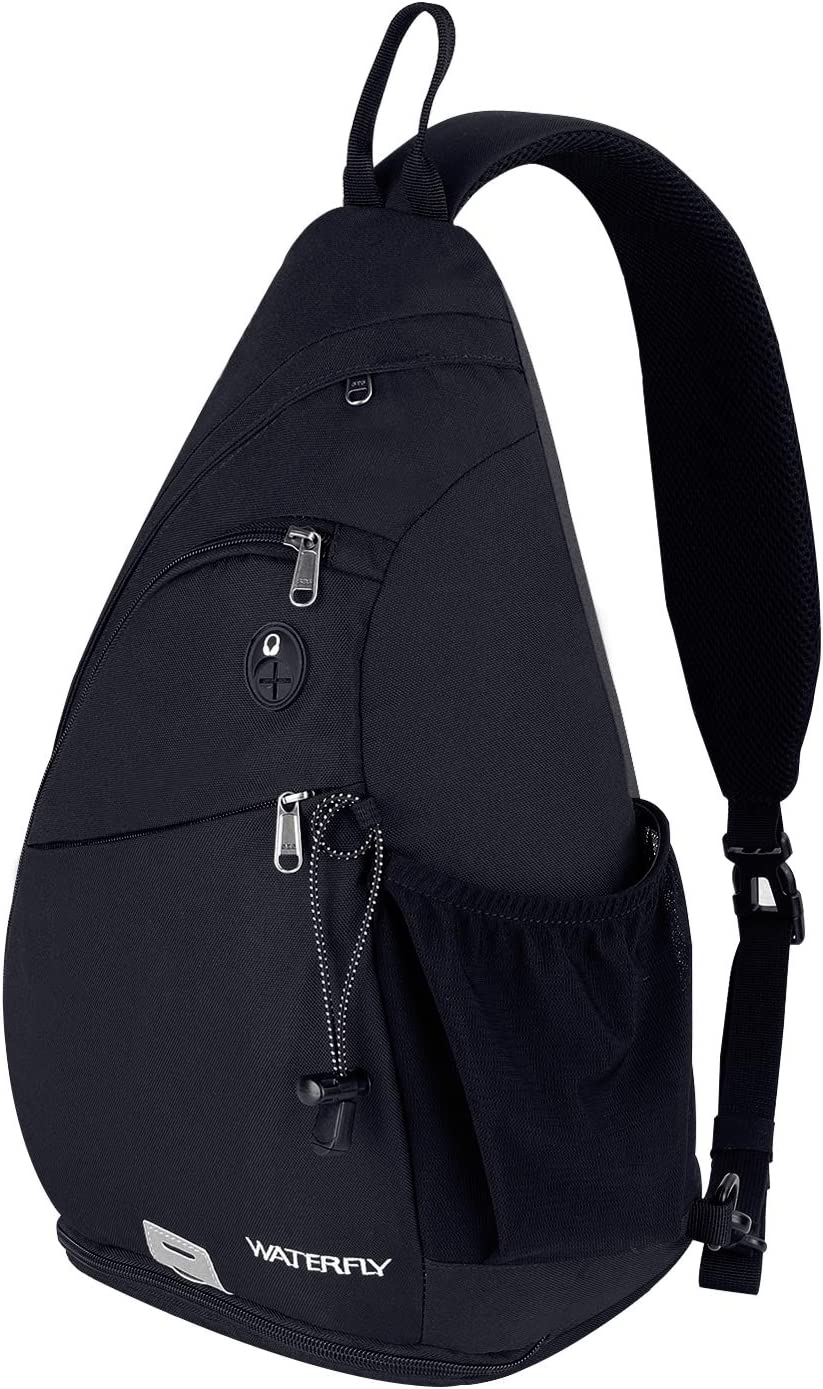 WATERFLY Sling Bag Crossbody Backpack: Over Shoulder Daypack Casual Cross Chest Side Pack