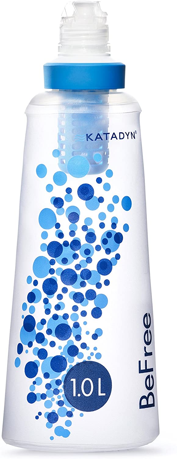 Katadyn BeFree 1.0L Water Filter, Fast Flow, 0.1 Micron EZ Clean Membrane for Endurance Sports, Camping and Backpacking, One Size, 8018006