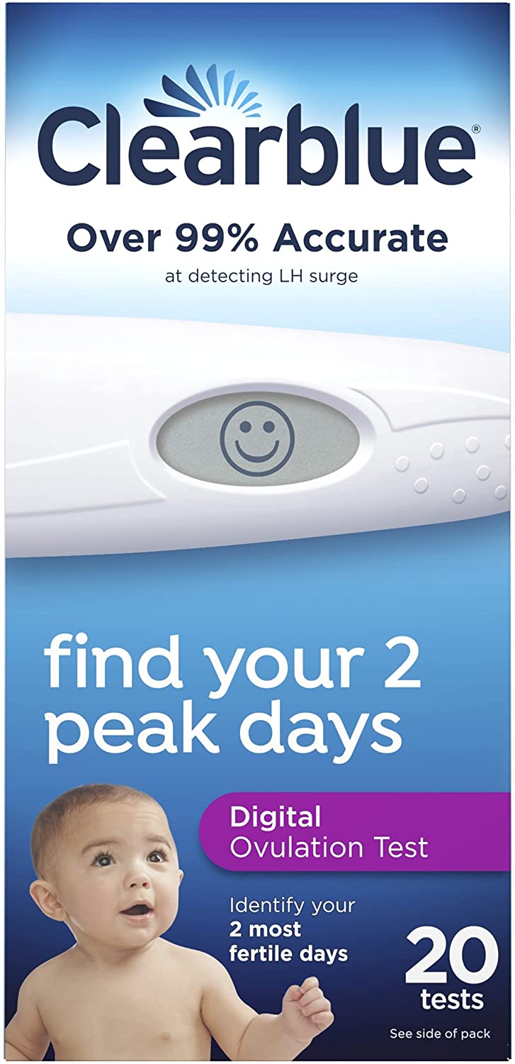 Clearblue Digital Ovulation Predictor Kit, Featuring Ovulation Test with Digital Results, 20 Digital Ovulation Tests