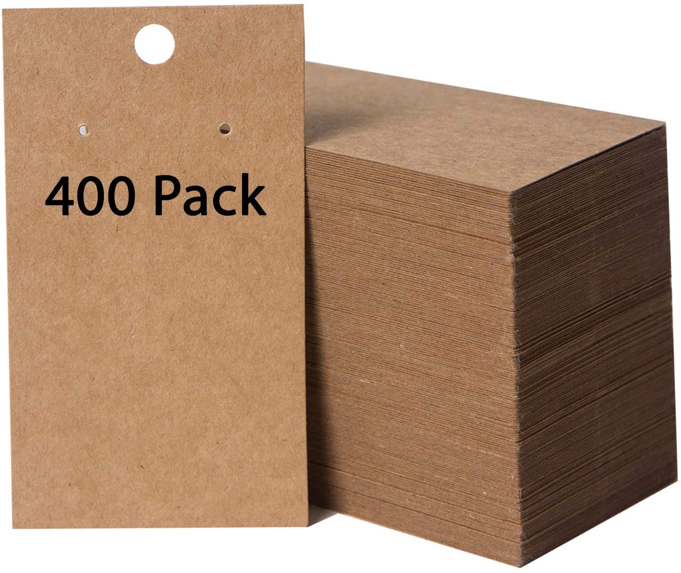 400 Pack Earring Cards - Earring Card Holder - Custom Earring Cards for Earring Display - Hanging Earrings - Bulk Earring Cards - 2 x 3.5 Inches - Brown (Pack of 400)