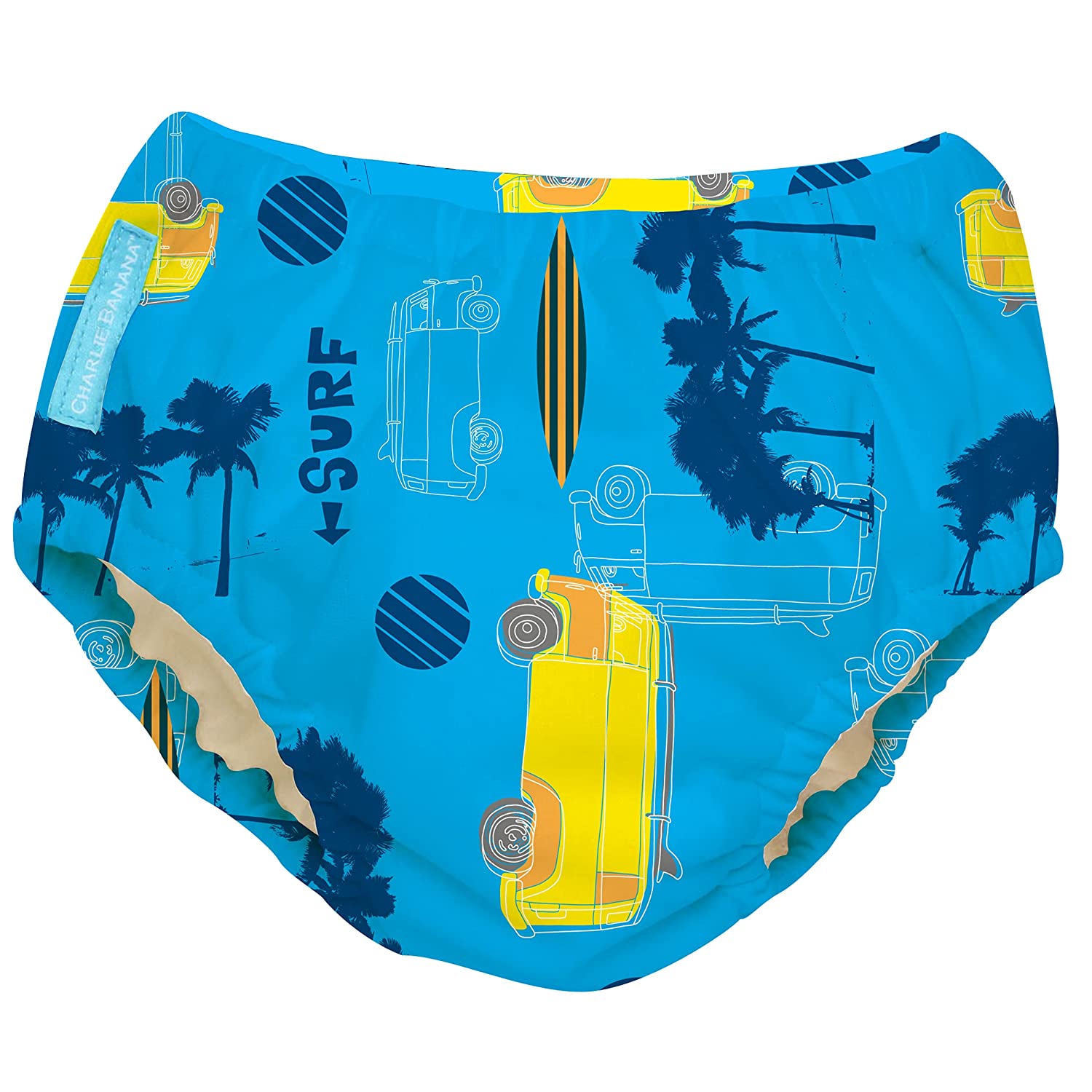 Charlie Banana Baby Reusable and Washable Swim Diaper for Boys or Girls, Malibu, X-Large