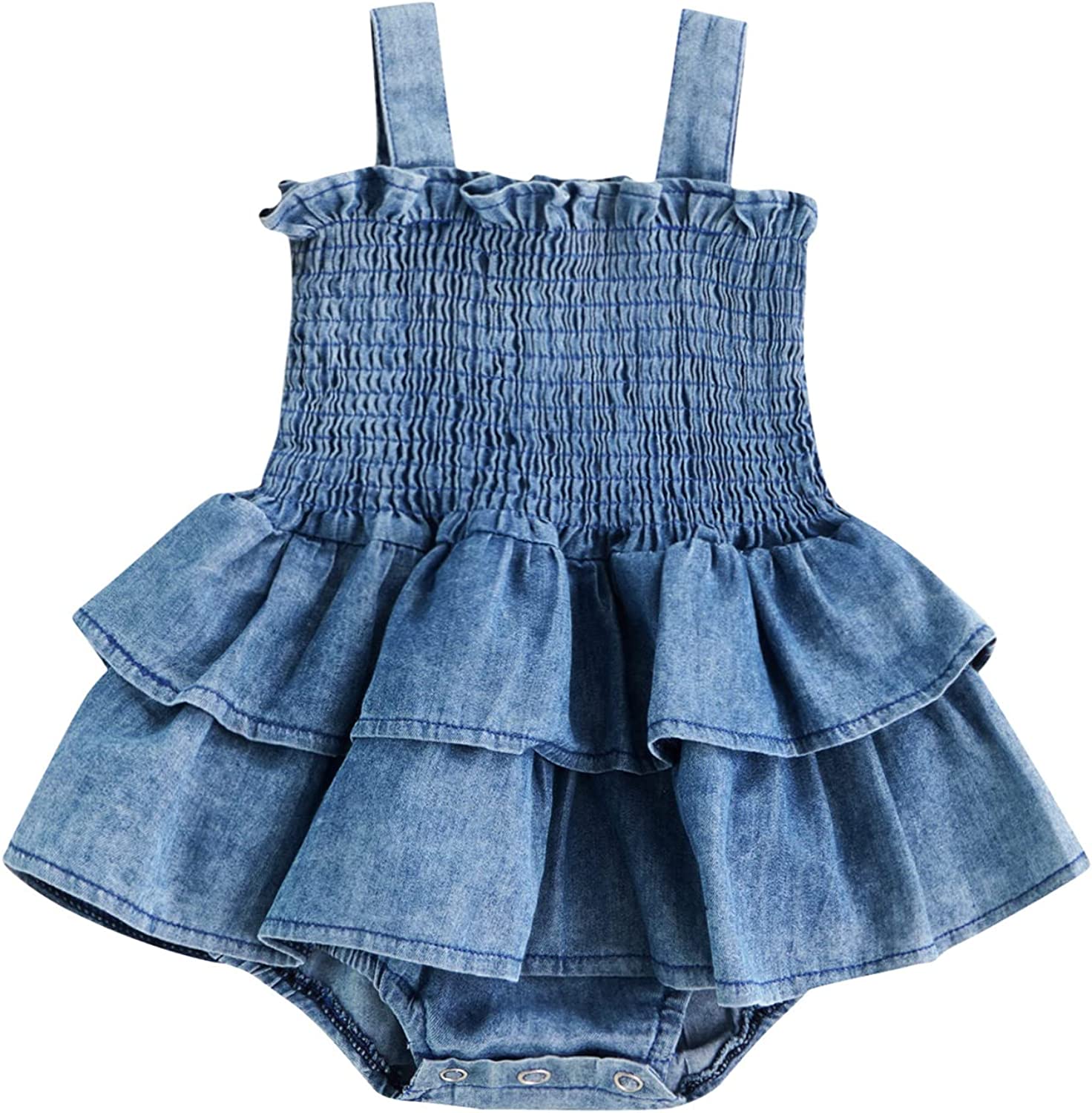 Baby Girls Summer Rompers Dress Newborn Plaid Floral Sunsuit Clothes Jumpsuits Headband Outfits