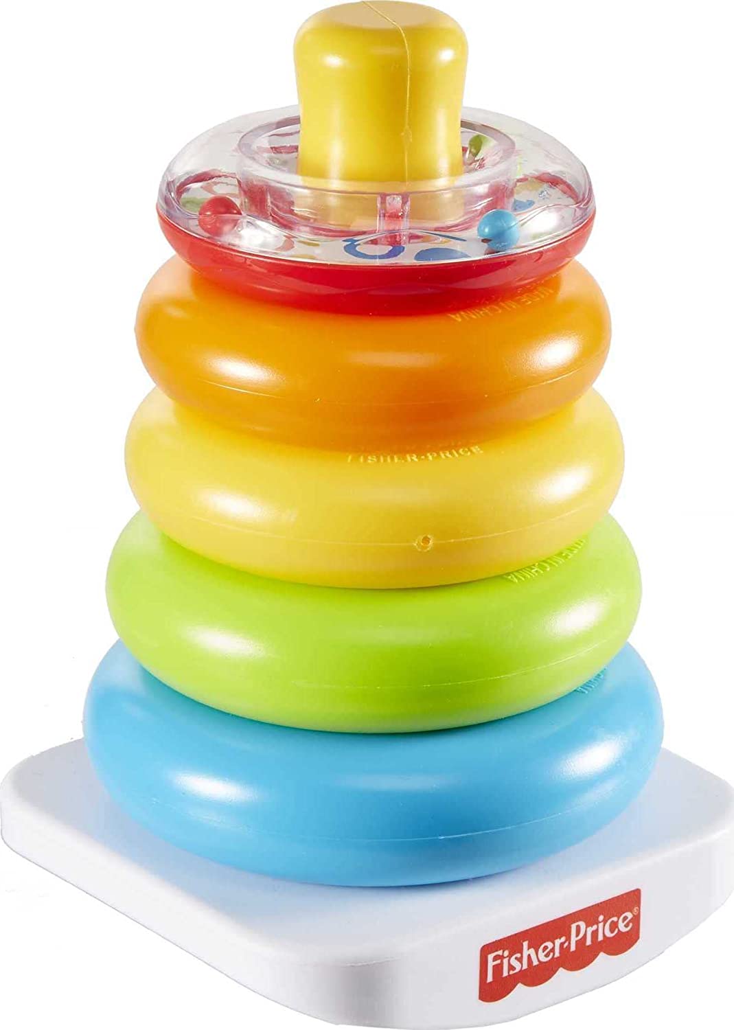 Fisher-Price Rock-a-Stack, Bat-at Ring-Stacking Toy for Infants Ages 6 Months and Older