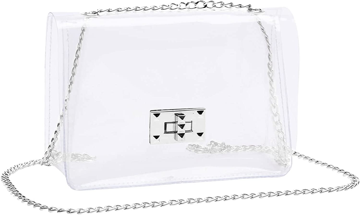 COROMAY Clear Purse for Women, Clear Crossbody Bag Stadium Approved, Clear Handbag Clear Clutch Purses for Women