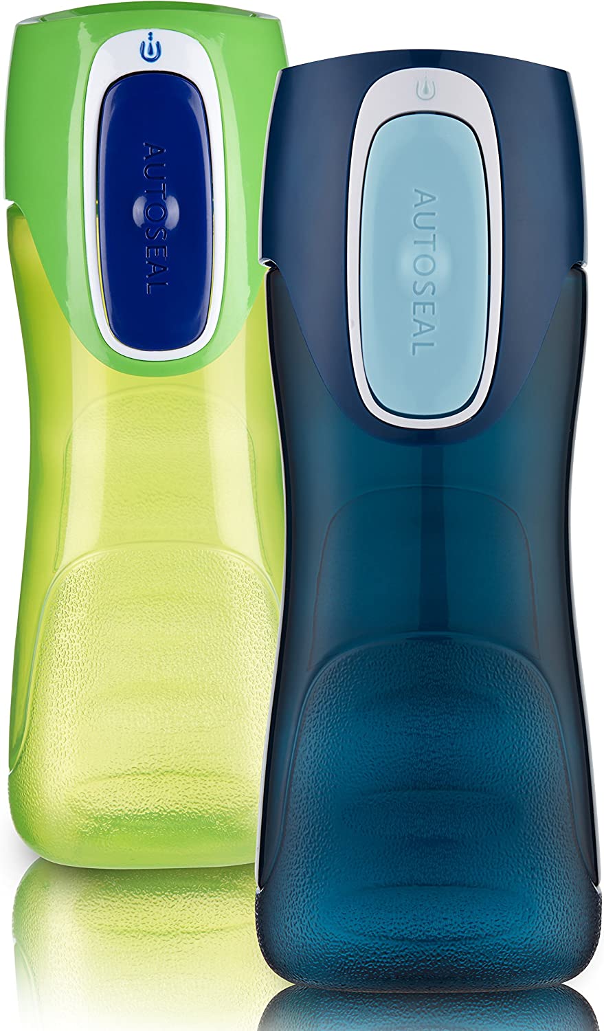 Contigo Autoseal Trekker Kids Water Bottle, 2-Pack, Granny Smith & Nautical