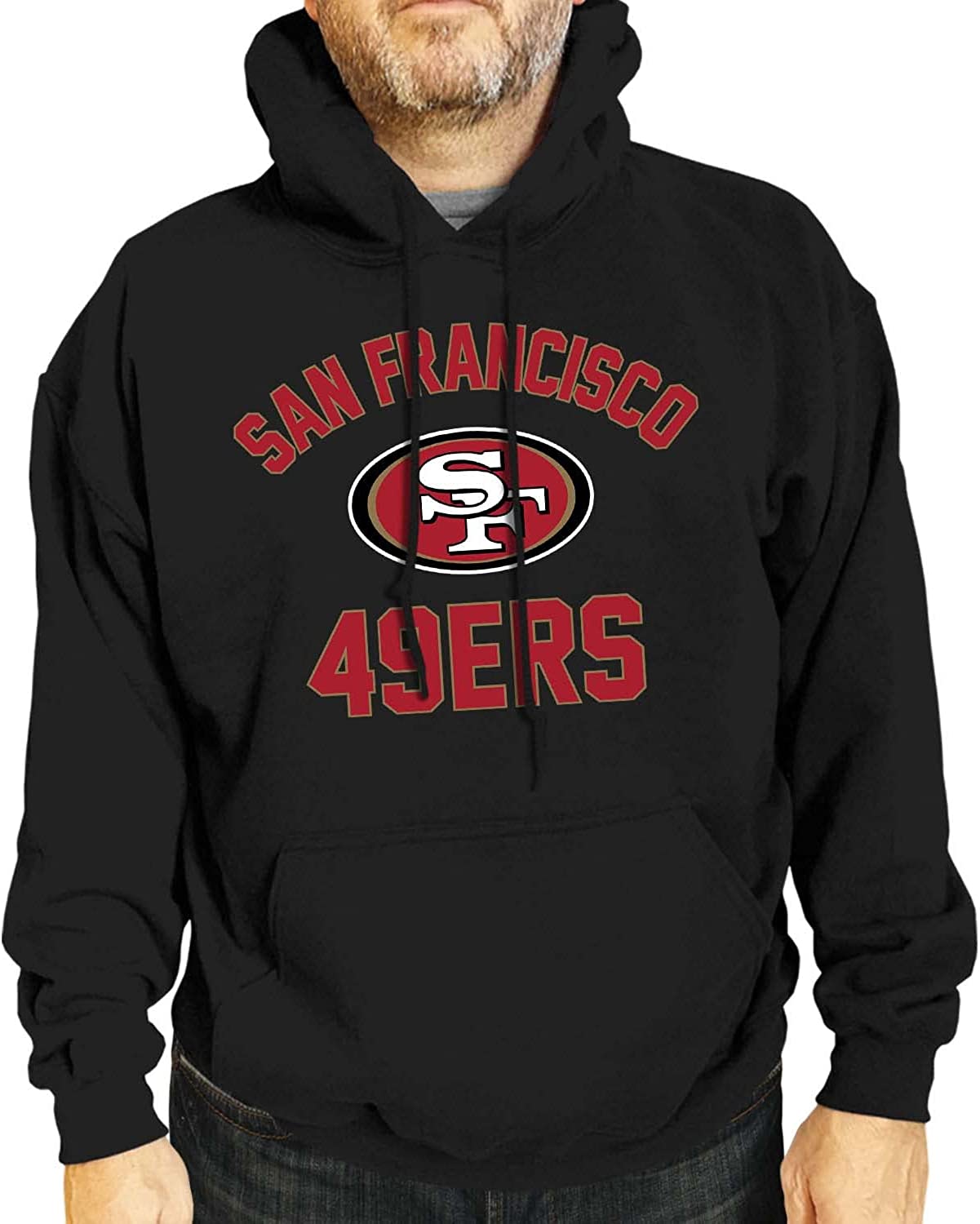 Team Fan Apparel NFL Gameday Adult Hooded Sweatshirt, Pro Football Fleece Hoodie Pullover Sweatshirt