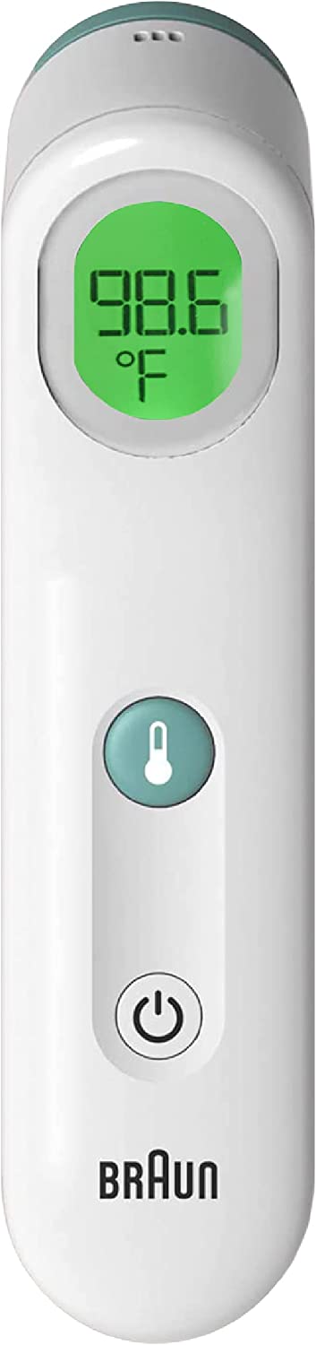 Braun Forehead Thermometer -  Digital Thermometer with Professional Accuracy and Color Coded Temperature Guidance - Thermometer for Adults, Babies, Toddlers and Kids