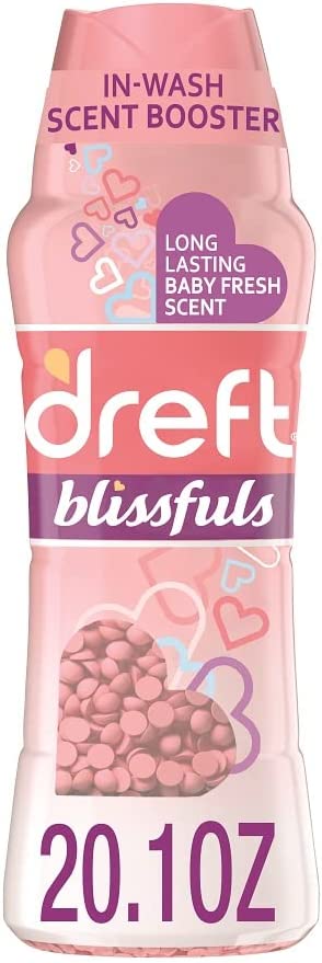 Dreft Blissfuls in-Wash Scent Booster Beads, Baby Fresh Scent, 20.1 oz