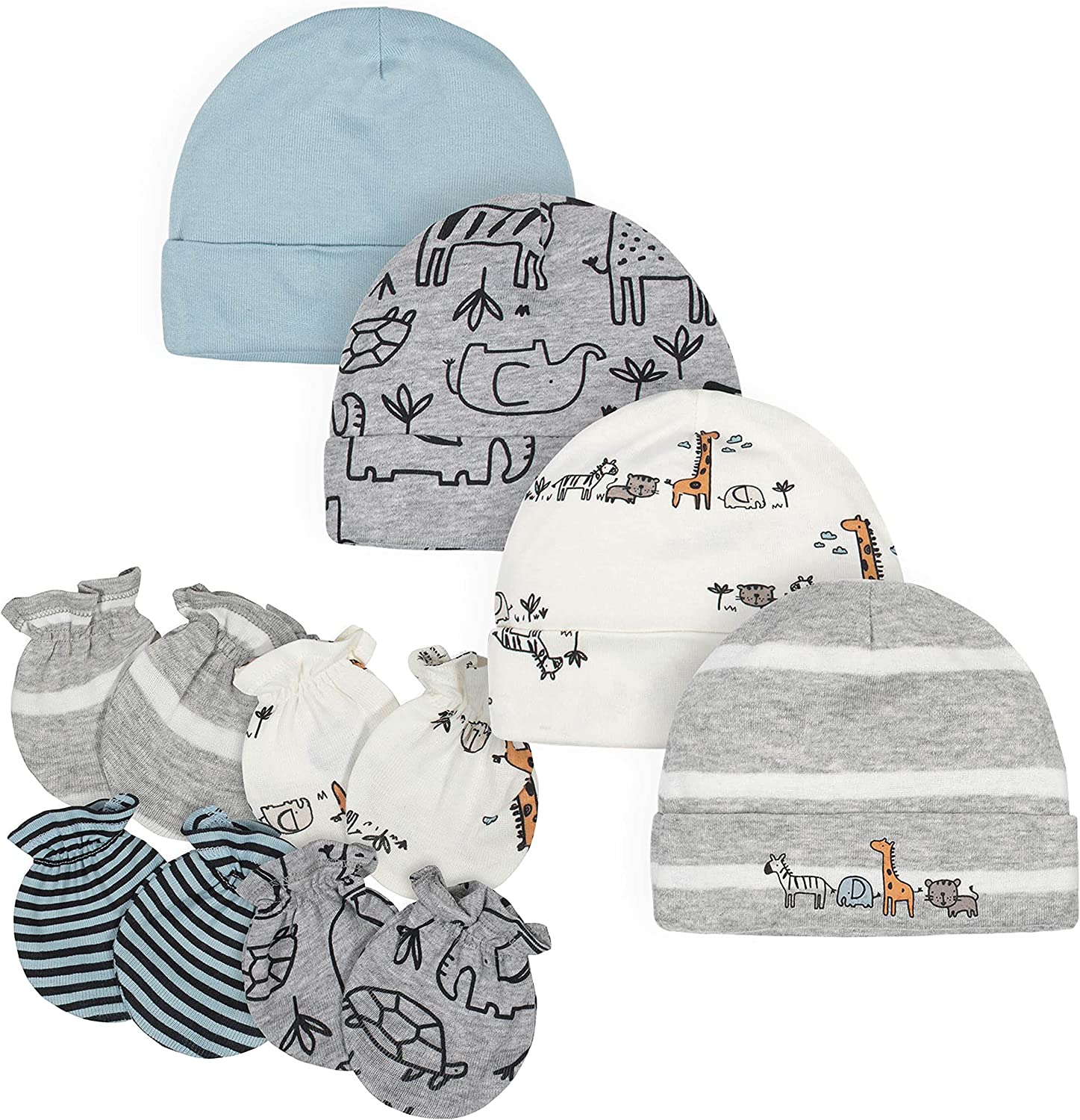 Gerber Baby Girls' 8 9-Piece Cap and Mitten Sets