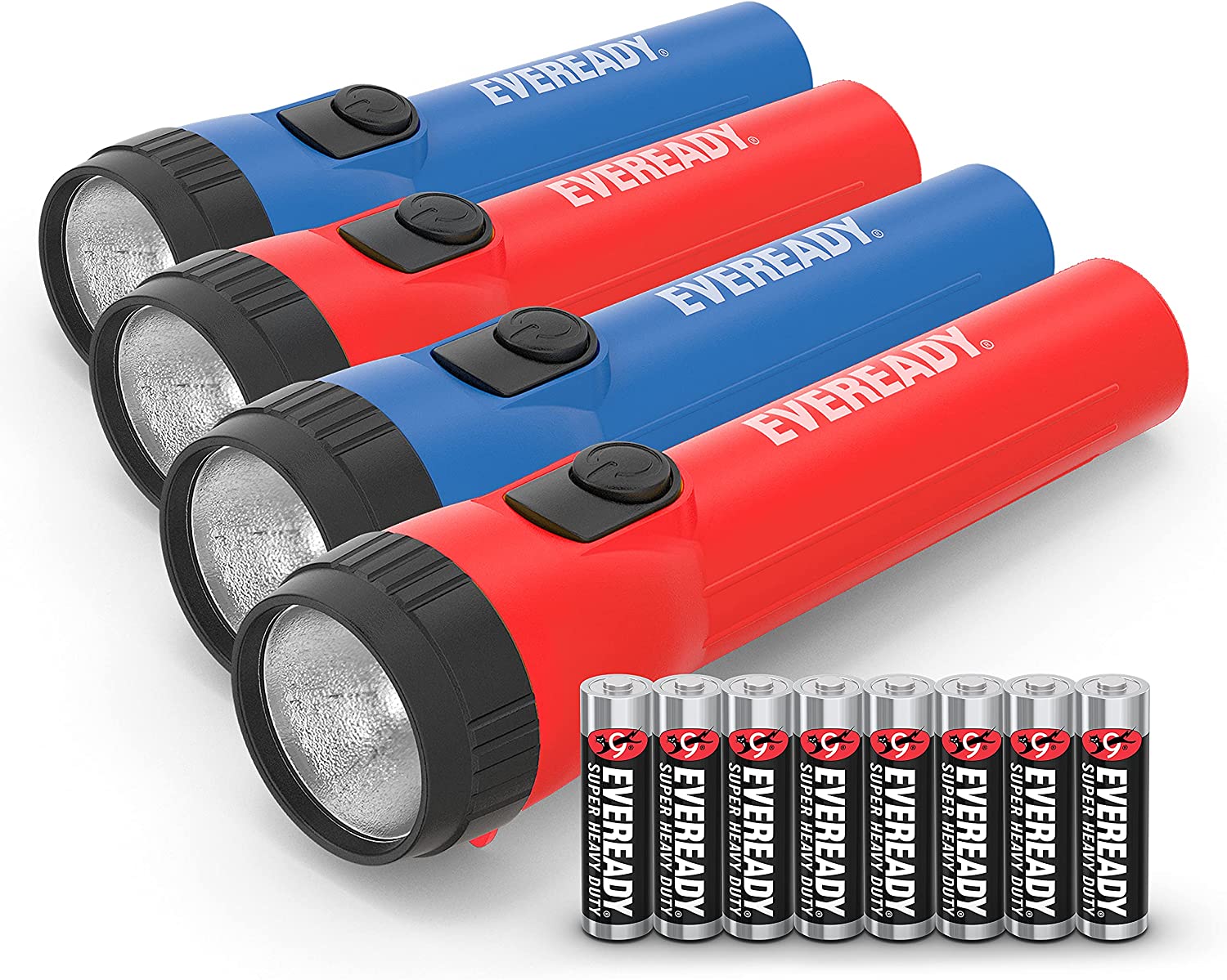 Eveready LED Flashlight Multi-Pack, Bright and Durable, Super Long Battery Life, Use for Emergencies, Camping, Outdoor, Batteries Included
