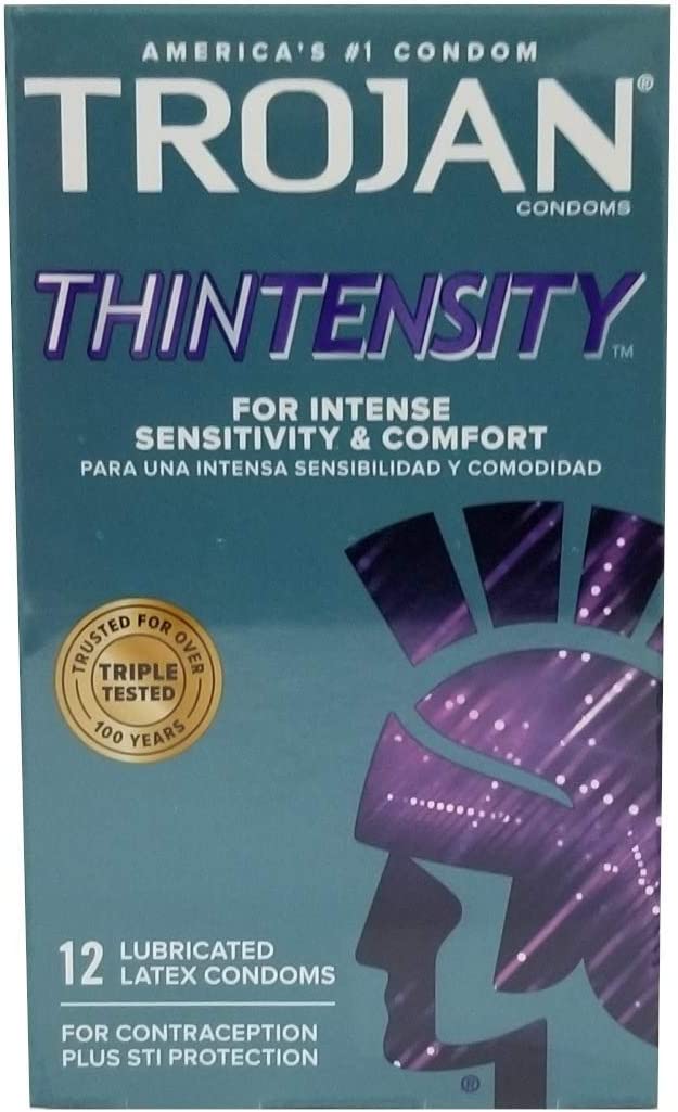 TROJAN Thintensity Ultrasmooth Lubricated Condoms - 12 Count