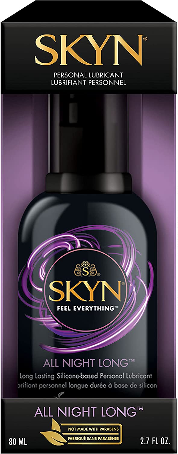SKYN All Night Long Premium Silicone-Based Lubricant, 2.7 Ounce