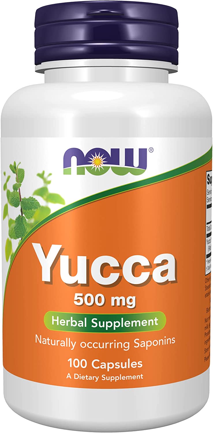 NOW Supplements, Yucca (Yucca spp.) 500 mg, 4:1 Concentrate, Herbal Supplement, 100 Capsules