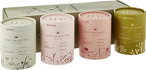 Ancient Healing Teas | PCOS Detox | Loose Leaf Tea Blends for PCOS | Balances Your Body’s Hormones | 32 oz. | 4 ct.