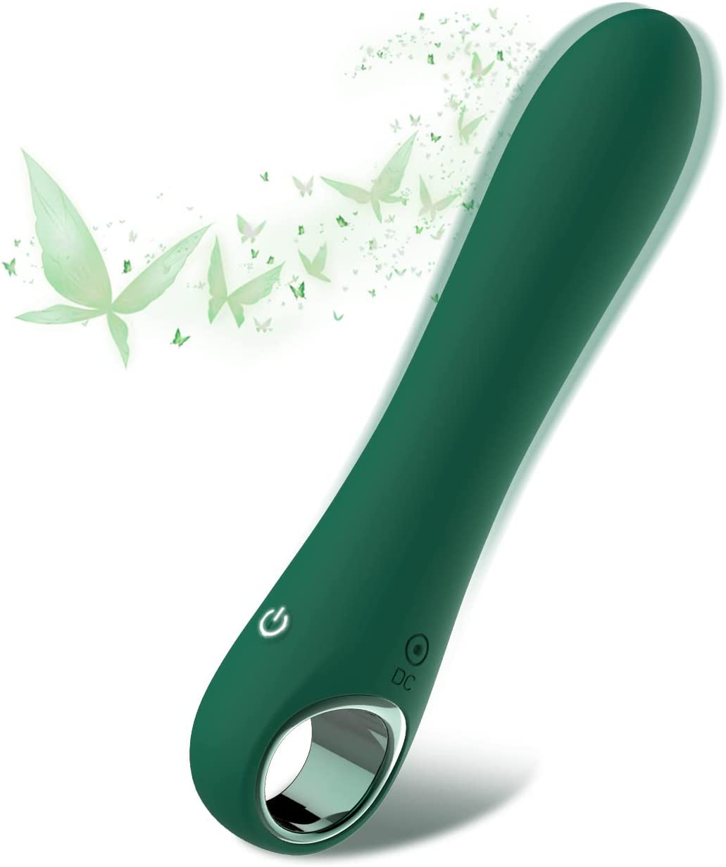 G Spot Vibrator Dildo with 10 Vibration Modes, Tuitionua Soft Silicone Powerful Vibrating Massagers for Clitoral Vagina and Anal Stimulation, Adult Sex Toys for Women or Men(Green)
