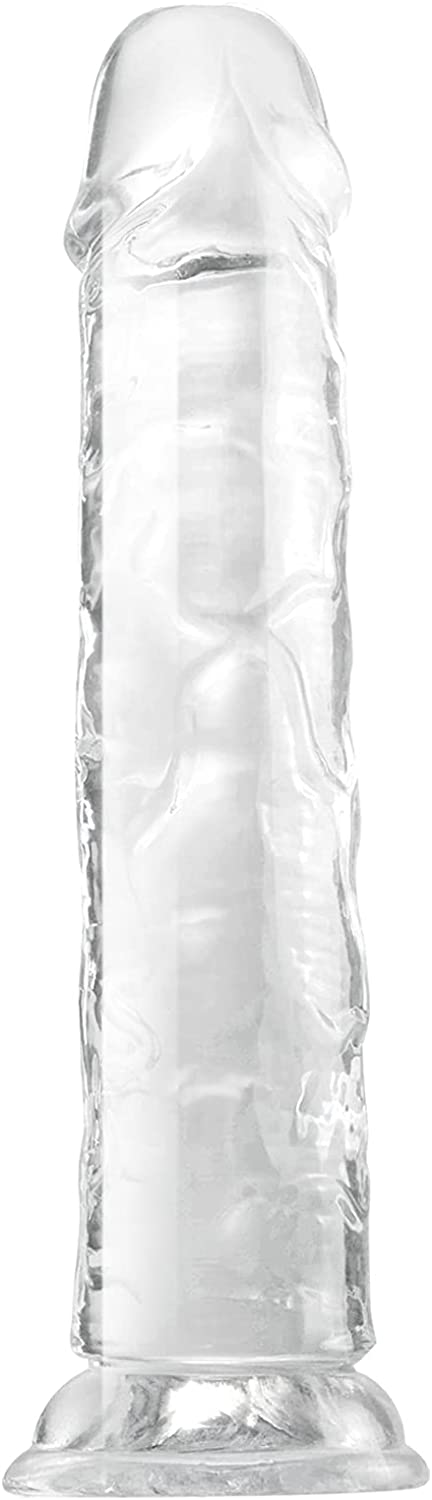 Realistic Dildo,7 Inch Clear Dildo with Strong Suction Cup Base,Adult Sex Toy for Women