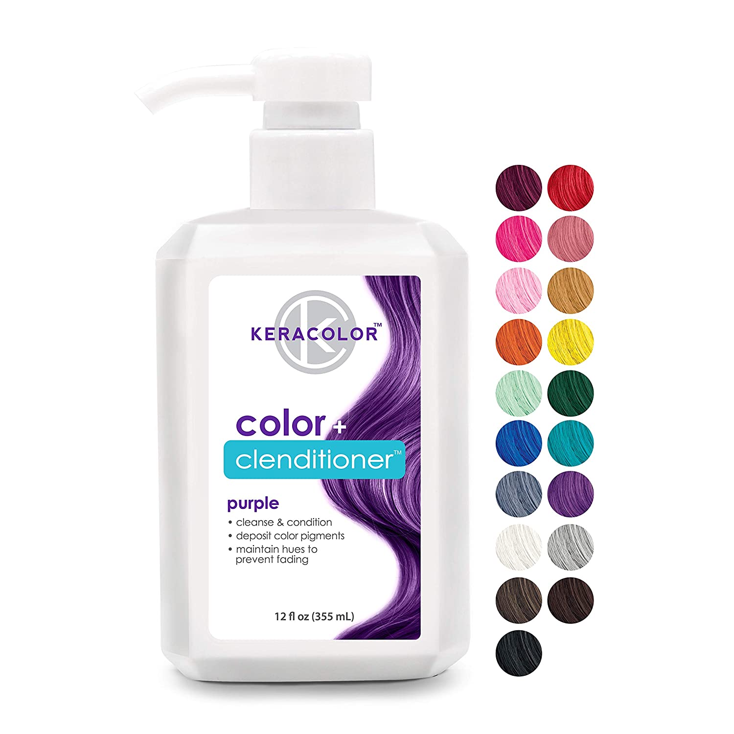 Keracolor Clenditioner Hair Dye (19 Colors) Semi Permanent Hair Color Depositing Conditioner