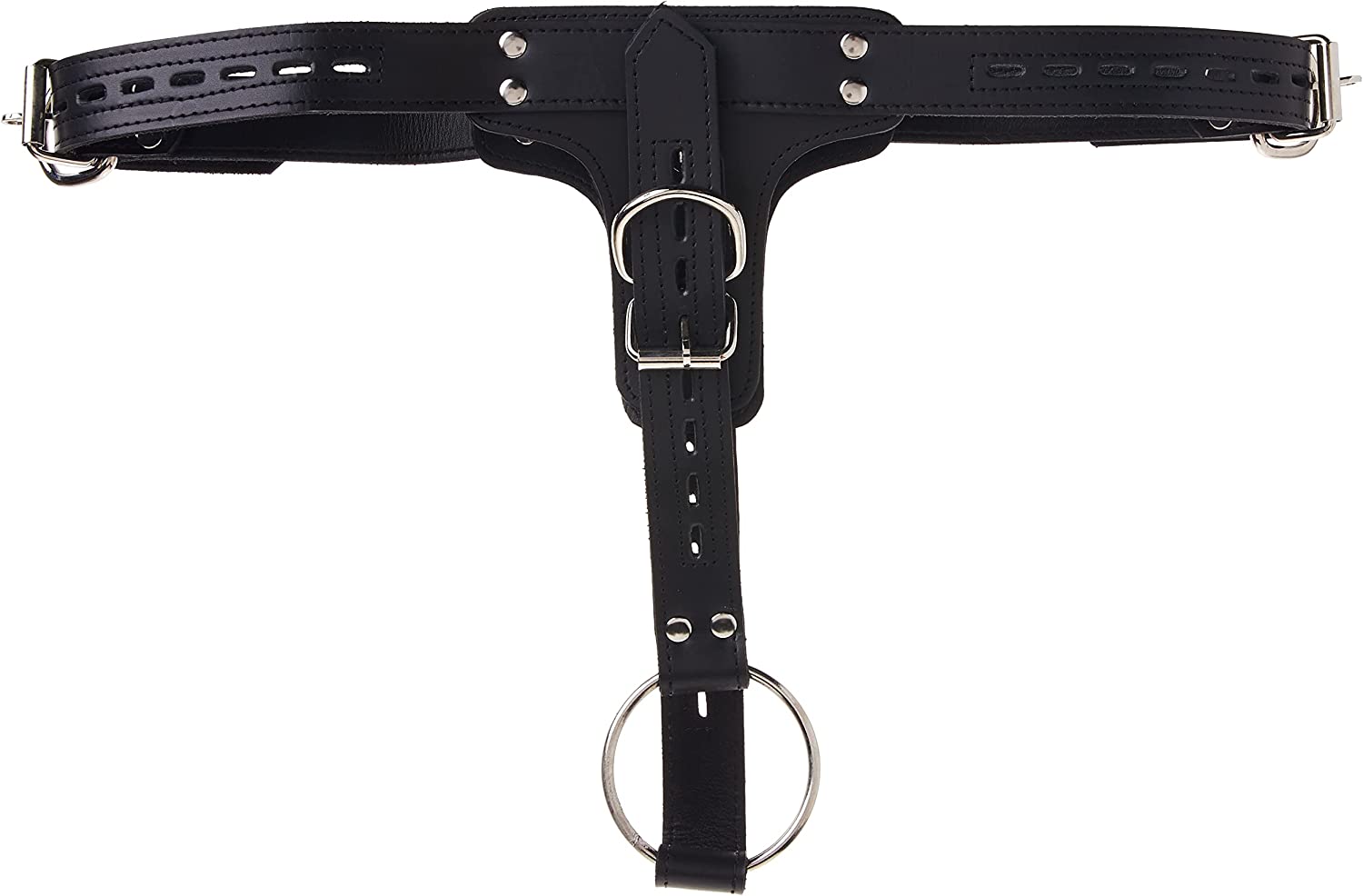 Strict Leather Premium Locking Leather Cock Ring and Butt Plug Harness